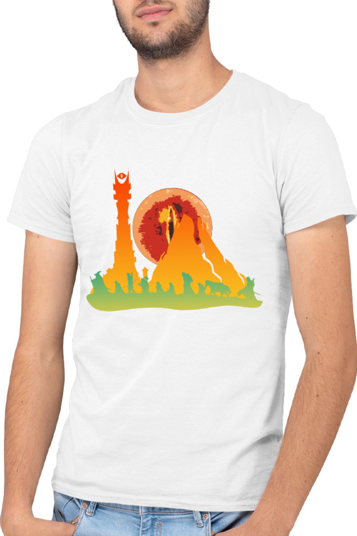 Tricou barbati Lord of the Rings Mountain Trip Save World Protect