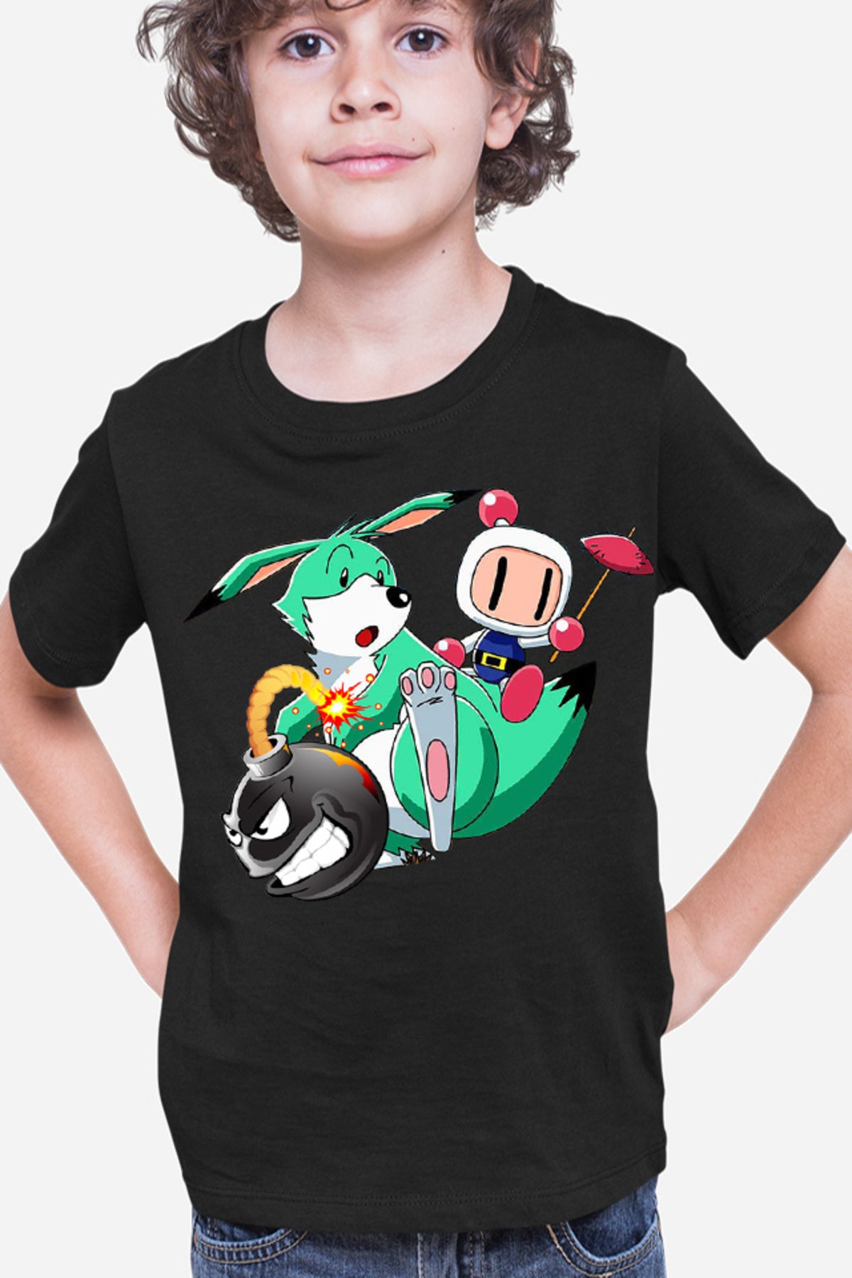 Tricou copii Bomberman Pokemon Children Game Vintage