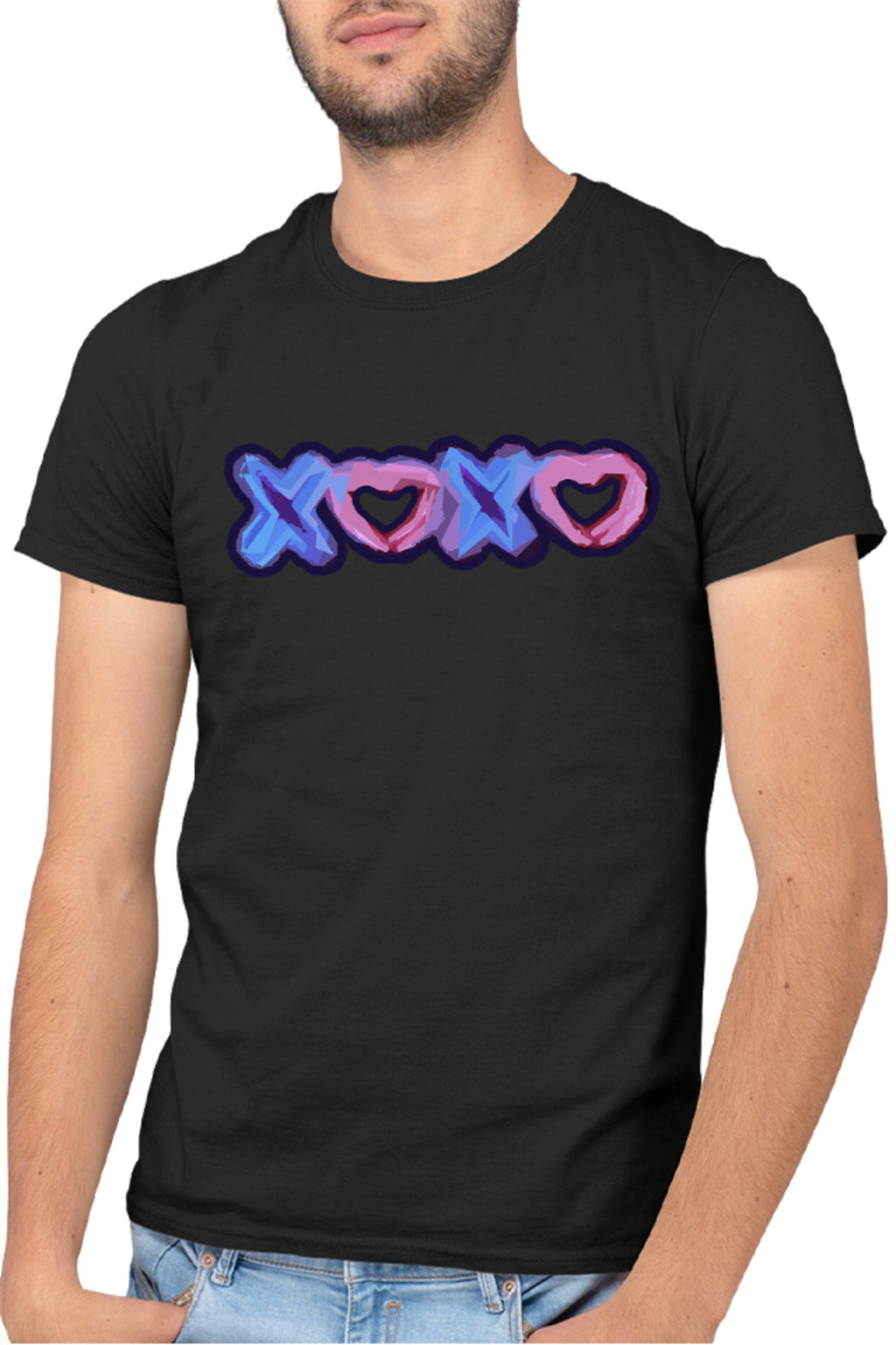 Tricou barbati XOXO Logo Heart Abstract Minimalist Drama