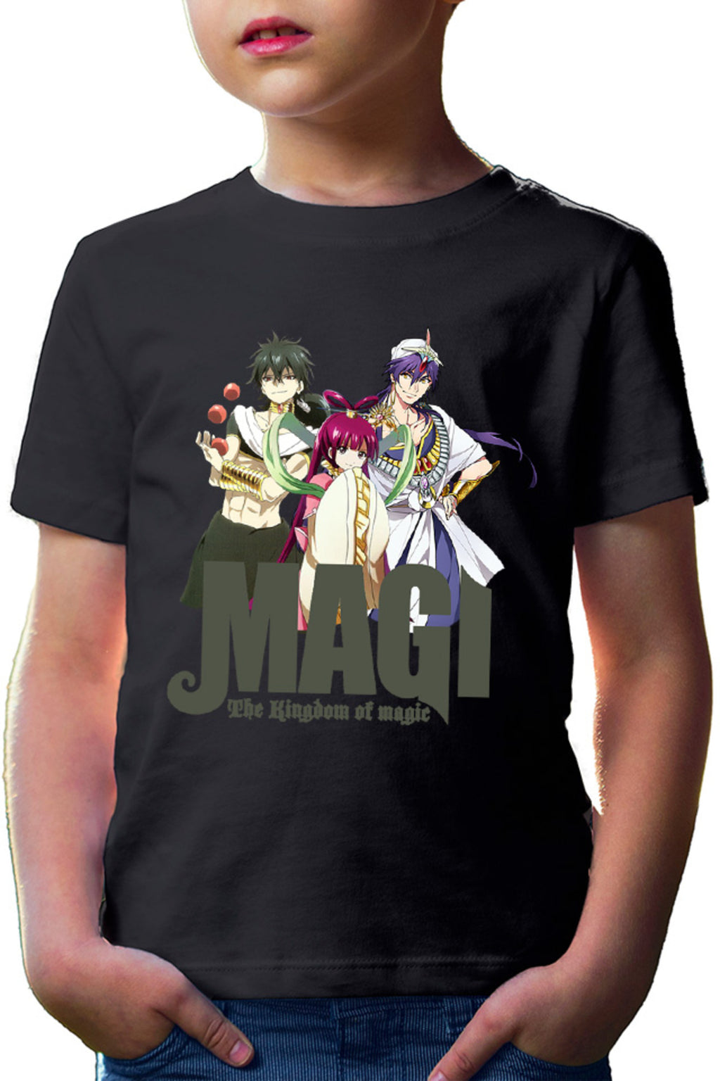Tricou copii Magi The Labyrinth of Magic Kougyoku Queen Judar Sinbad Trio