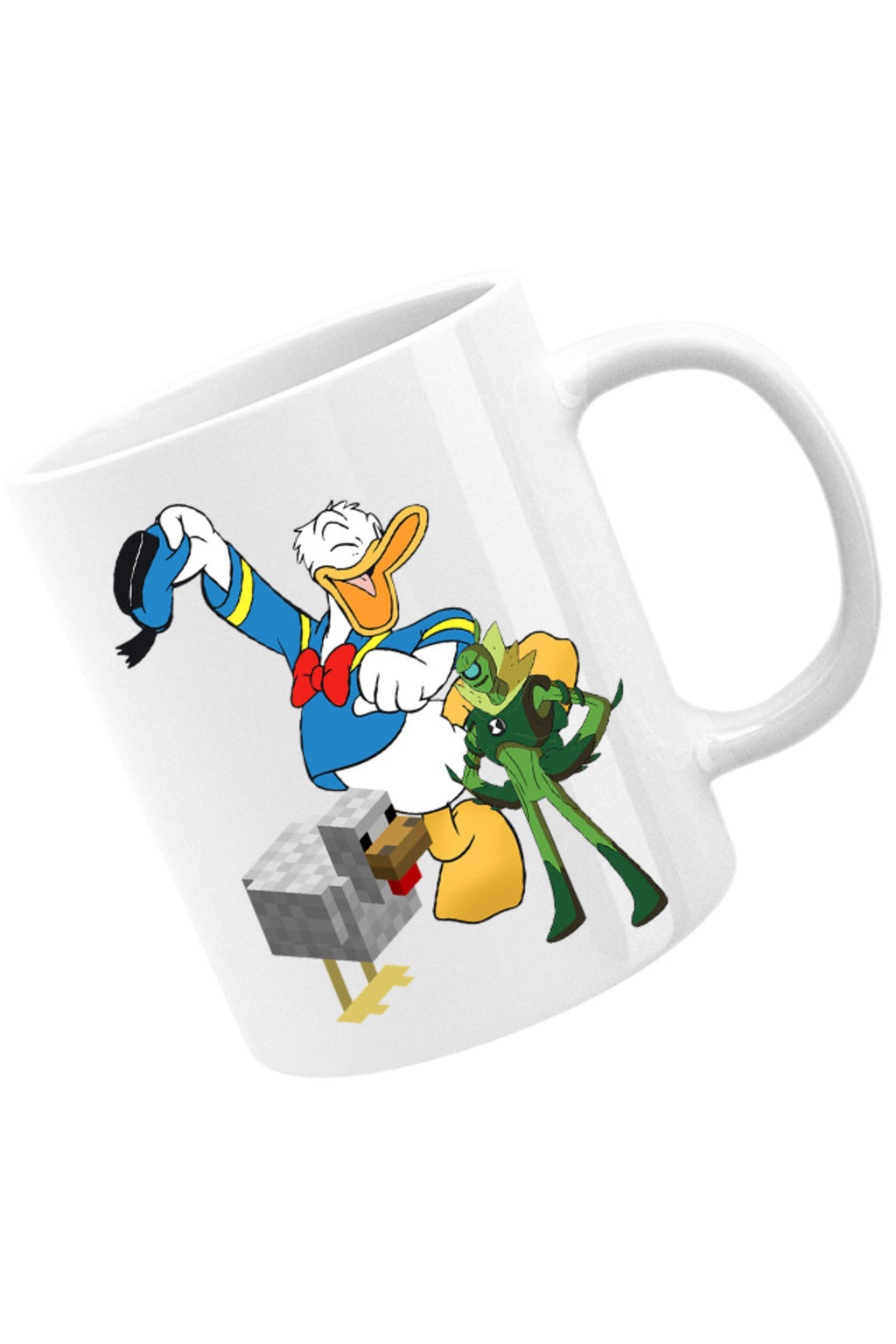 Cana Donald Duck Minecraft Chicken Ben10 Alien Watch Pixel, alba, 330 ml