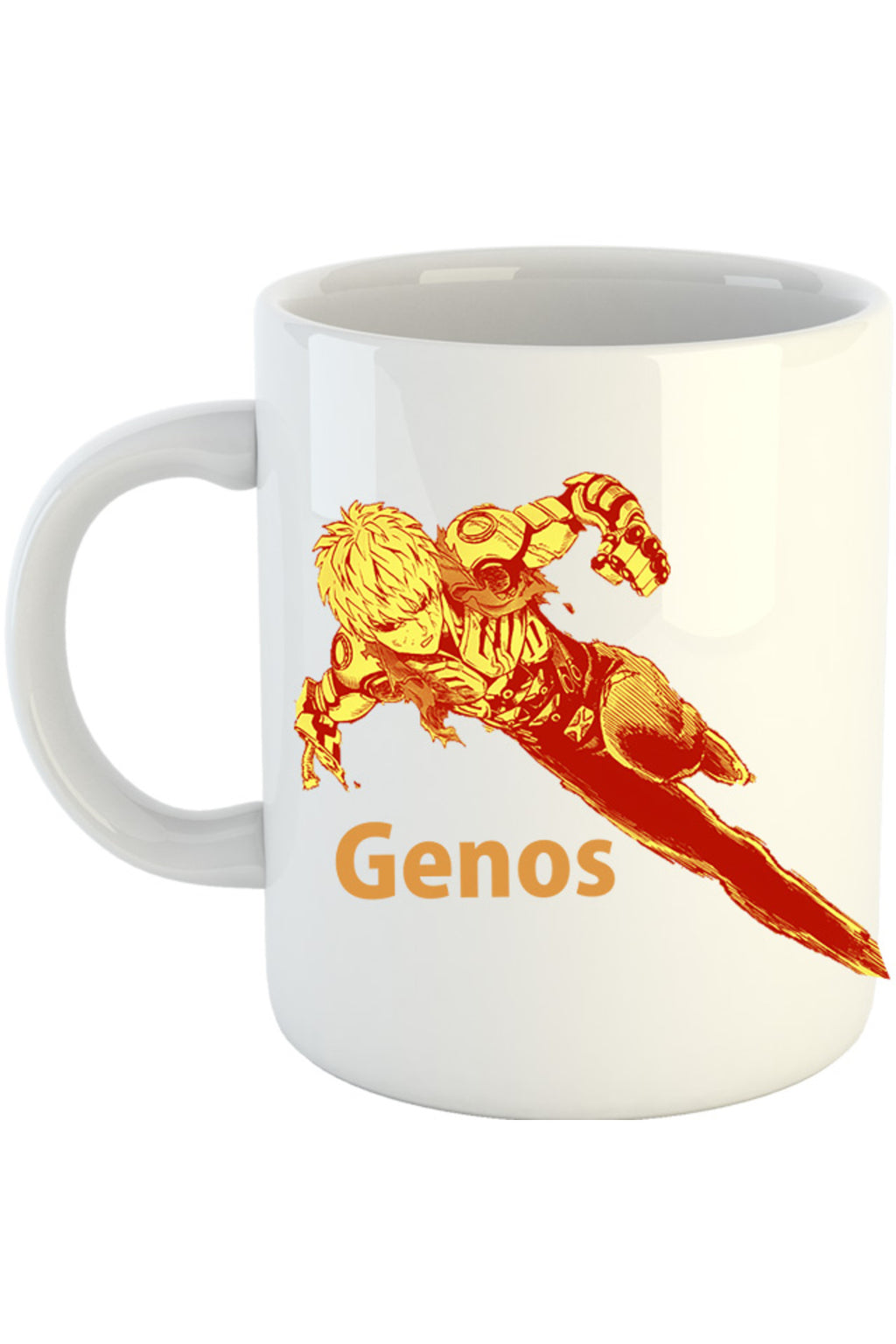 Cana One-Punch Man Genos Robot Android Super Powers, alba, 330 ml