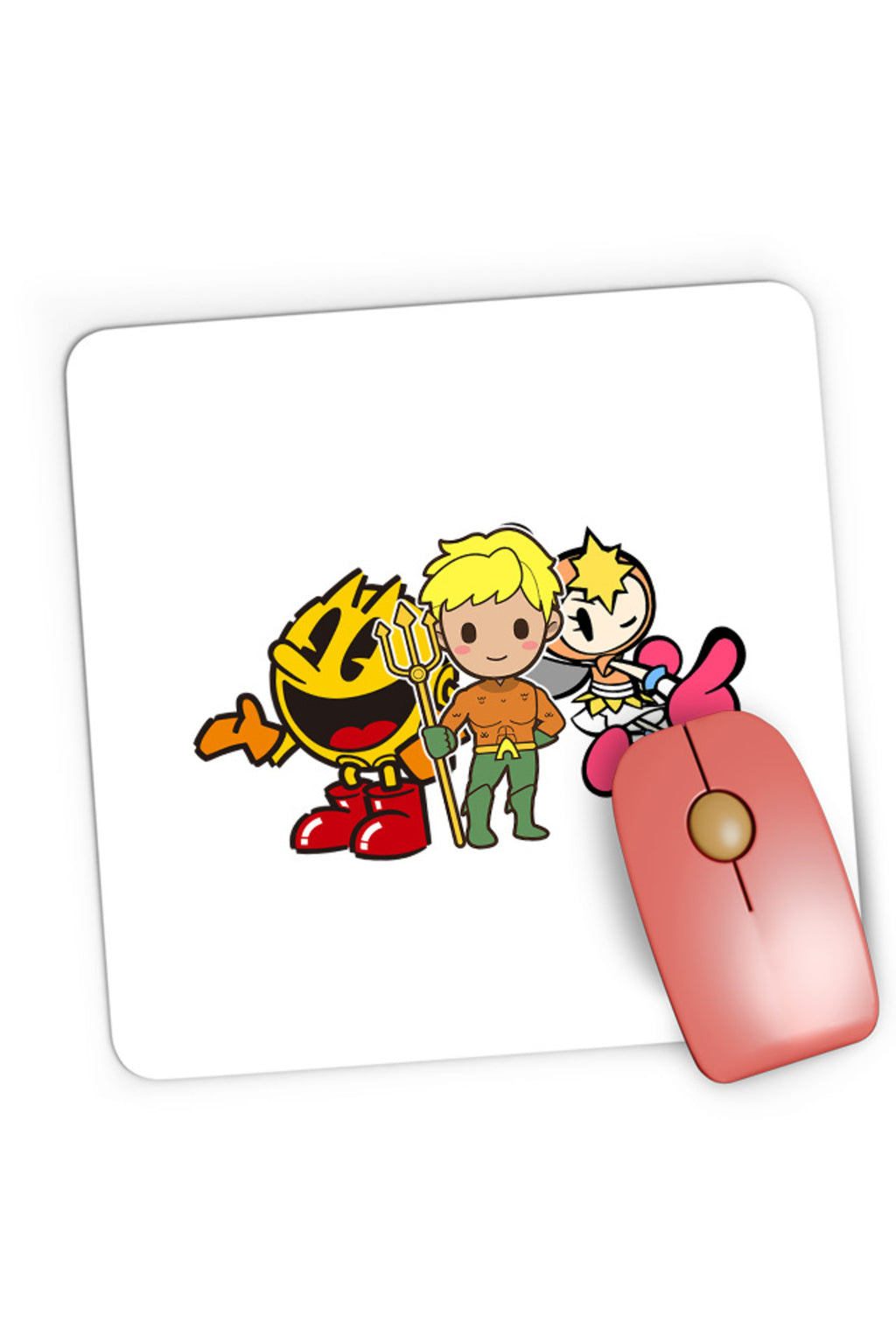 Mousepad Gaming Aquaman Pac Man Bubble Bomberman Lady Action, 21x19 cm