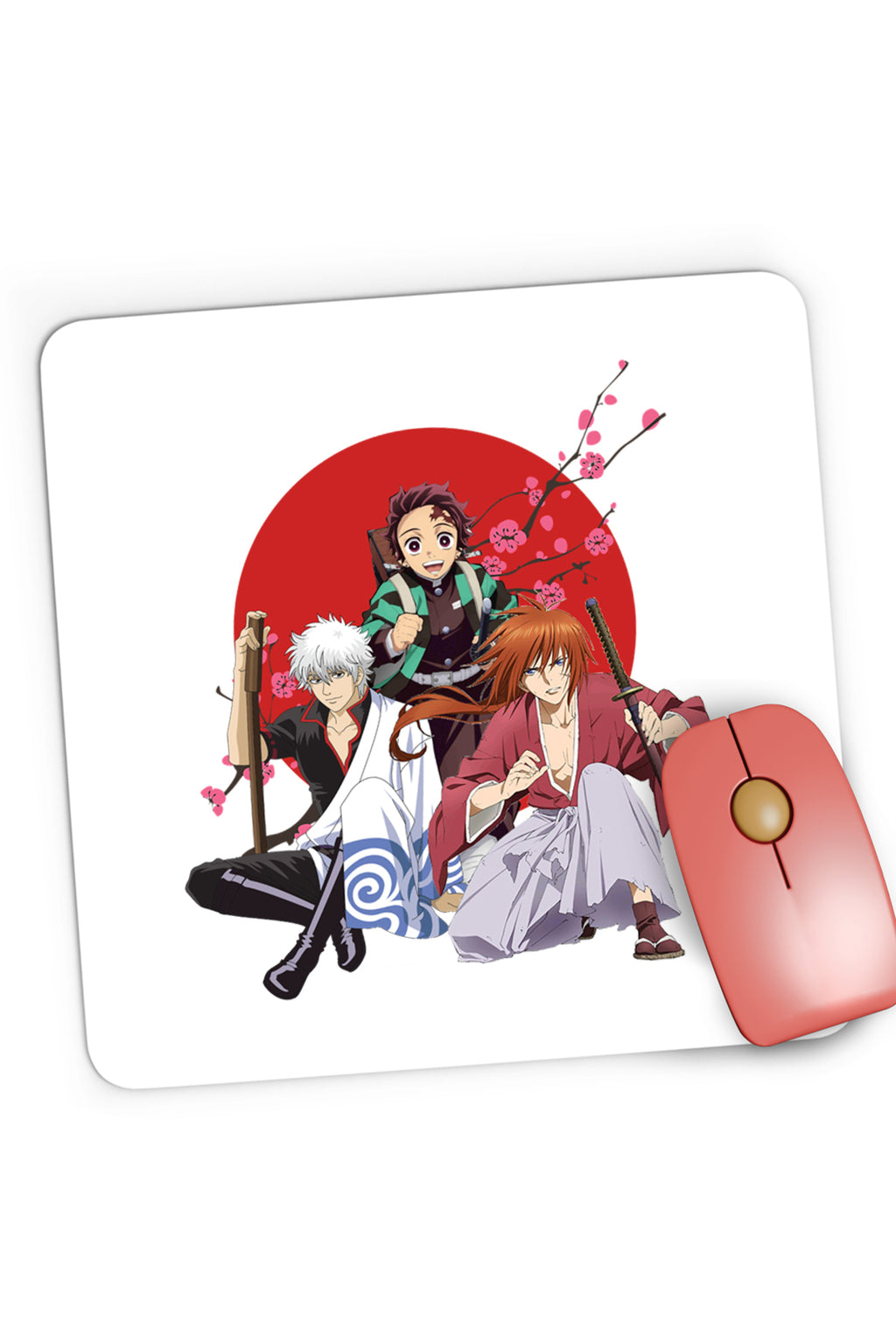 Mousepad Gaming Rurouni Kenshin Samurai Sakura Trio Harakiri, 21x19 cm