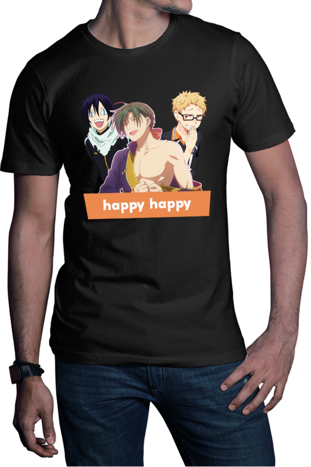 Tricou barbati Yona of the Dawn Jae Ha Yato Noragami Kei Troll Happy