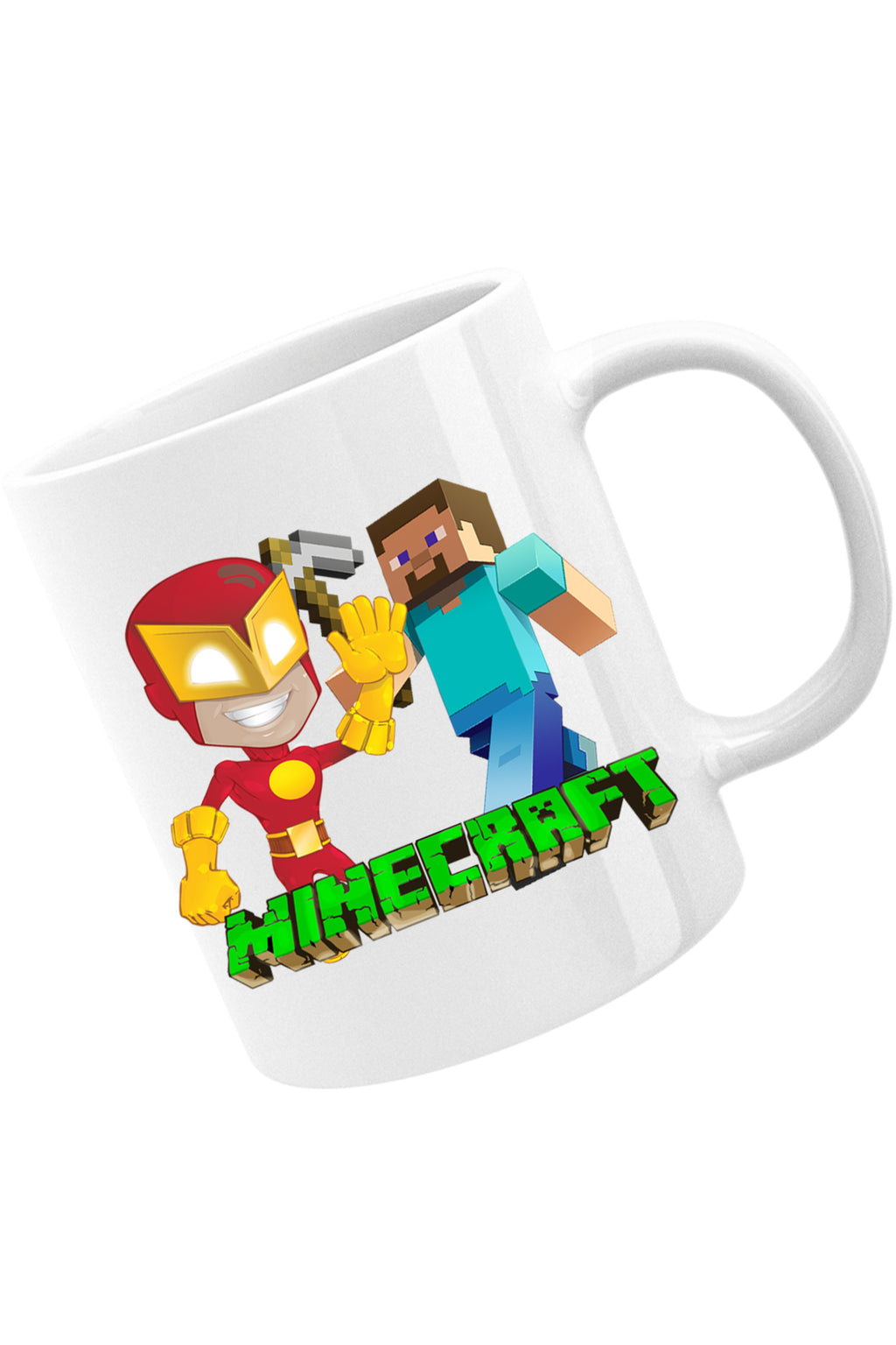 Cana The Flash Minecraft Steve Super Hero, alba, 330 ml