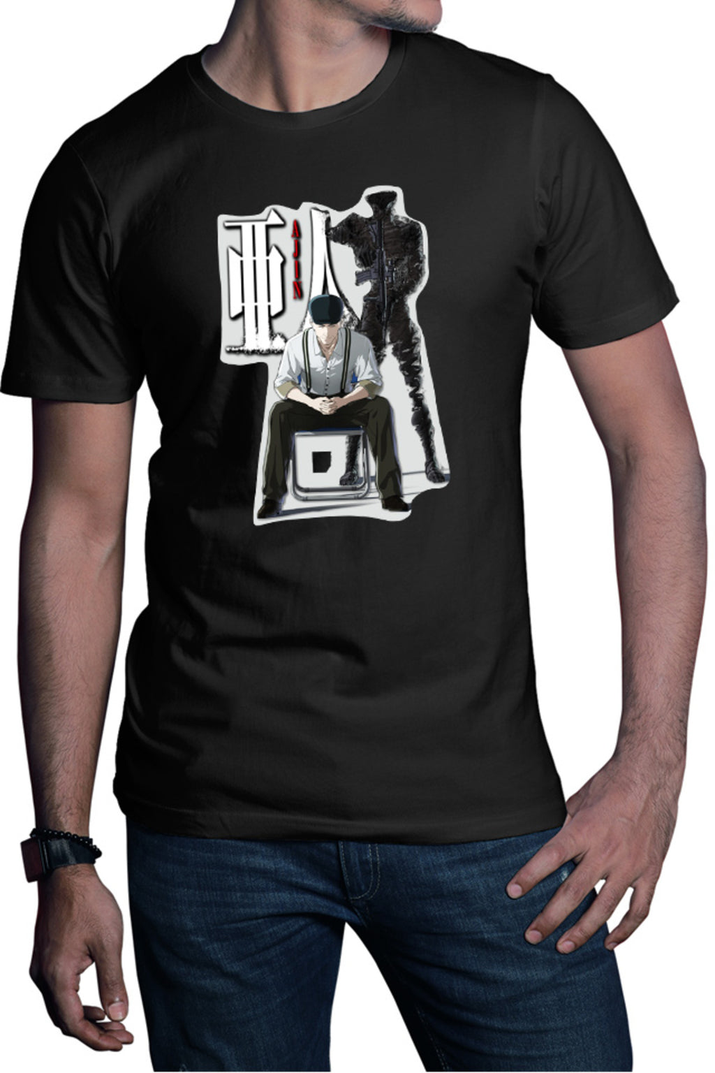 Tricou barbati Ajin Satou Longevity Mature Horror
