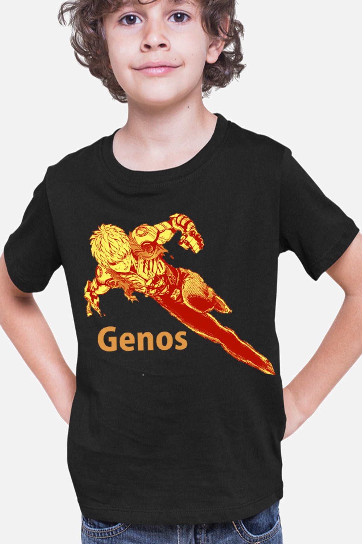 Tricou copii One-Punch Man Genos Robot Android Super Powers