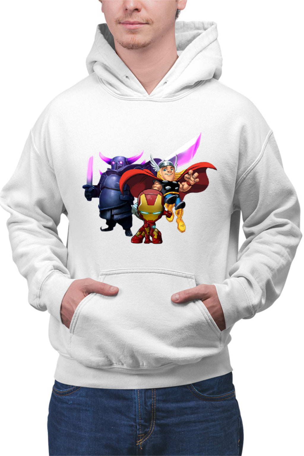 Hanorac barbati Clash of Clans Massive Tank HP Thor Iron Man Super Power
