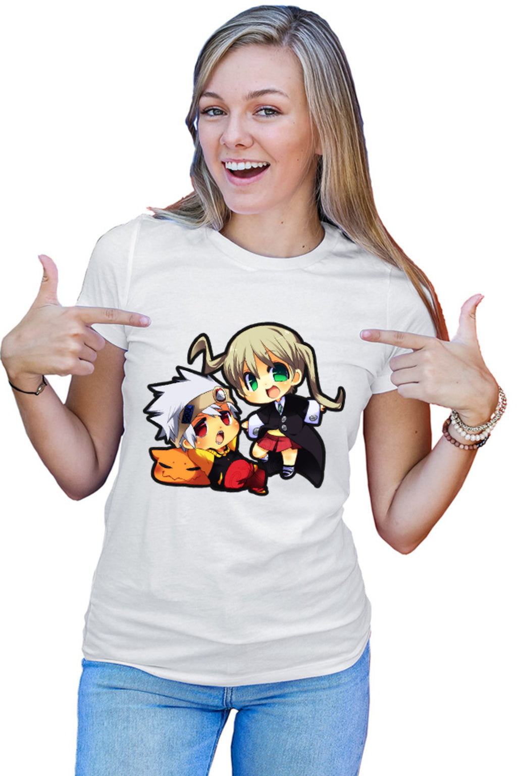 Tricou dama Soul Eater Soul Maka Chibi Fight Action Trap