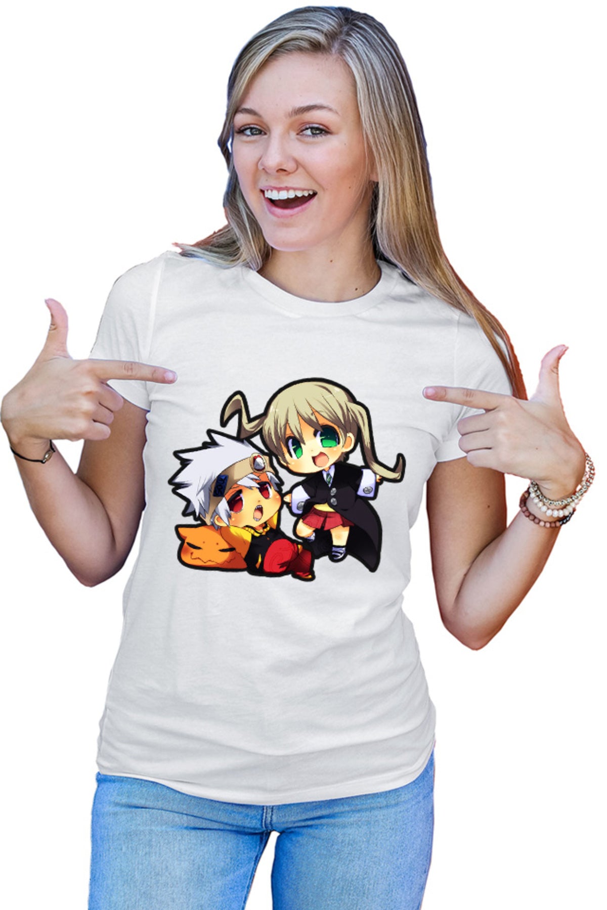 Tricou dama Soul Eater Soul Maka Chibi Fight Action Trap