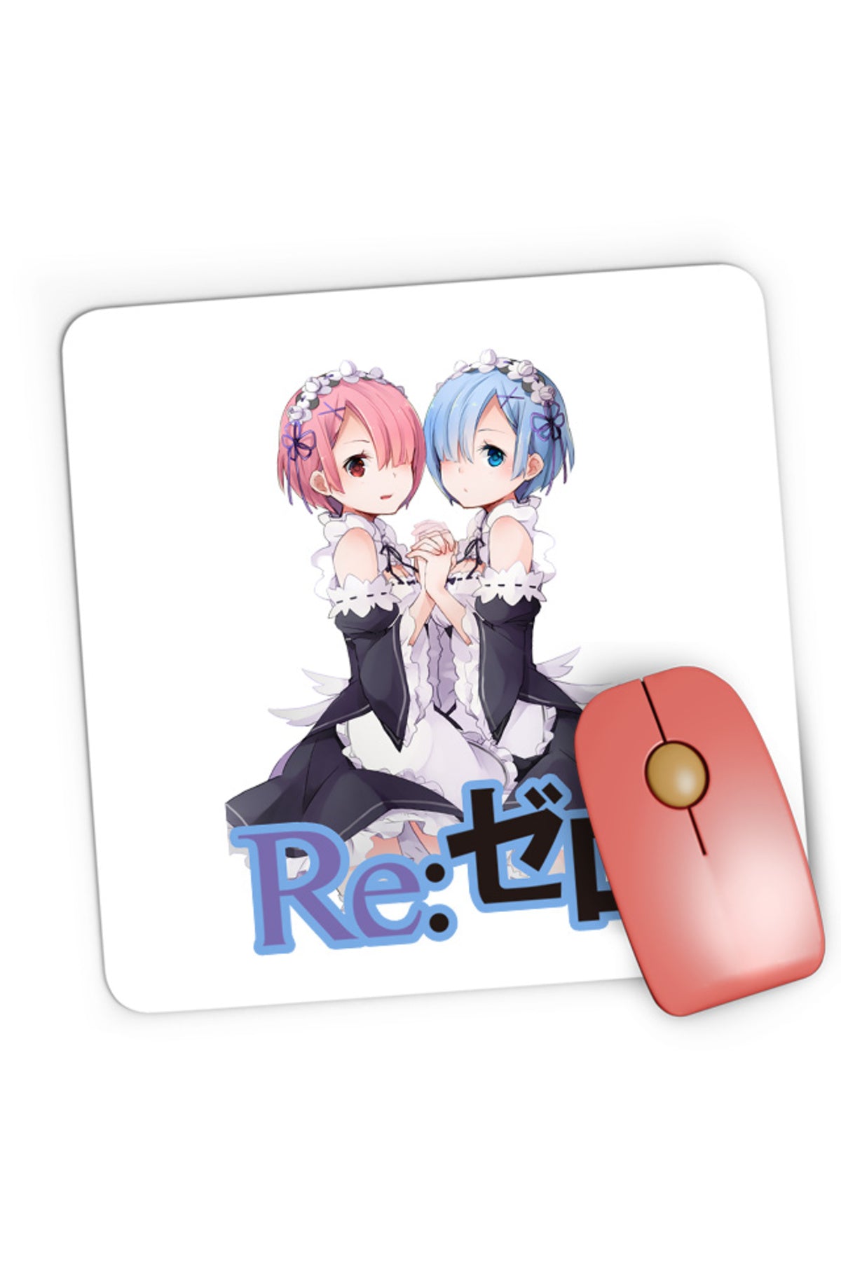 Mousepad Gaming Re Zero REM RAM Sisters Maiden Light Novel Cosplay Weapon, 21x19 cm