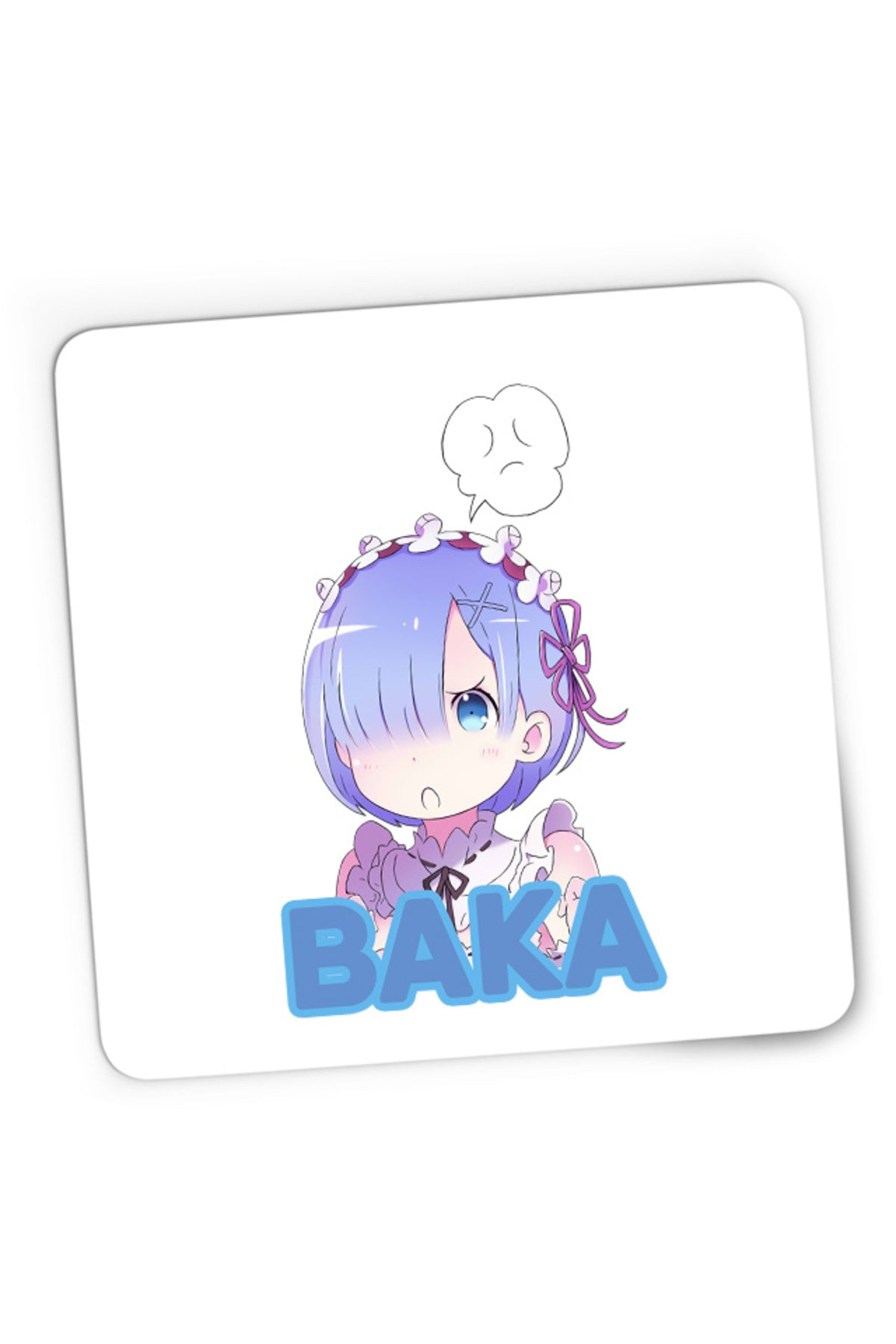 Mousepad Gaming Re Zero REM Baka Tappei Nagatsuki Isekai Light Novel, 21x19 cm