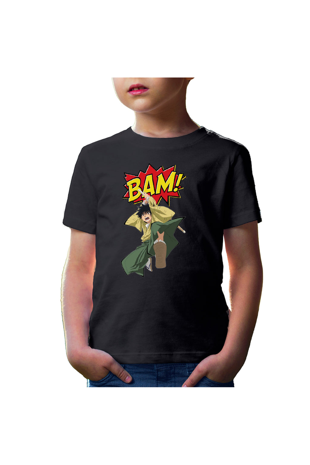 Tricou copii Rurouni Kenshin Yahiko Boom Manga Katana