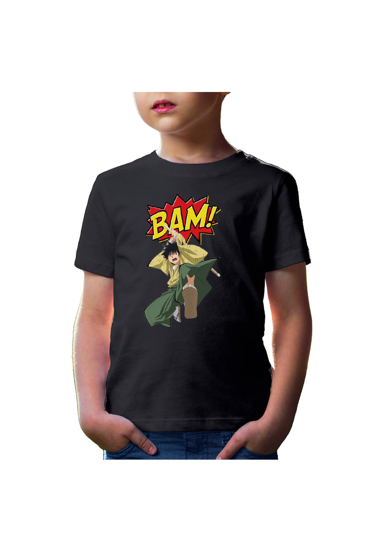Tricou copii Rurouni Kenshin Yahiko Boom Manga Katana