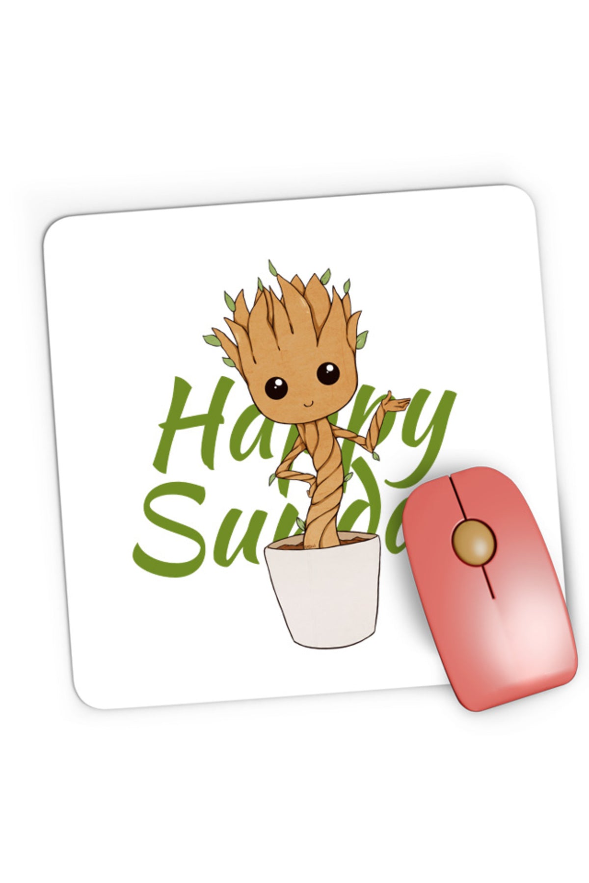 Mousepad Gaming Baby Groot Sunday Happy Marvel DC Happy Smile, 21x19 cm