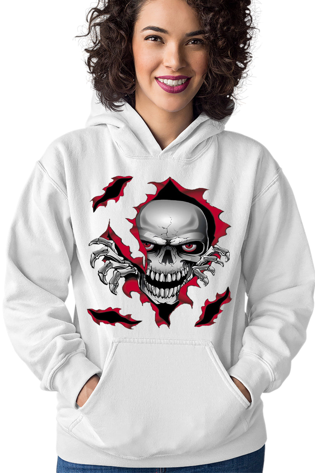 Hanorac dama Predator Biker Skull Logo Motor Skeleton