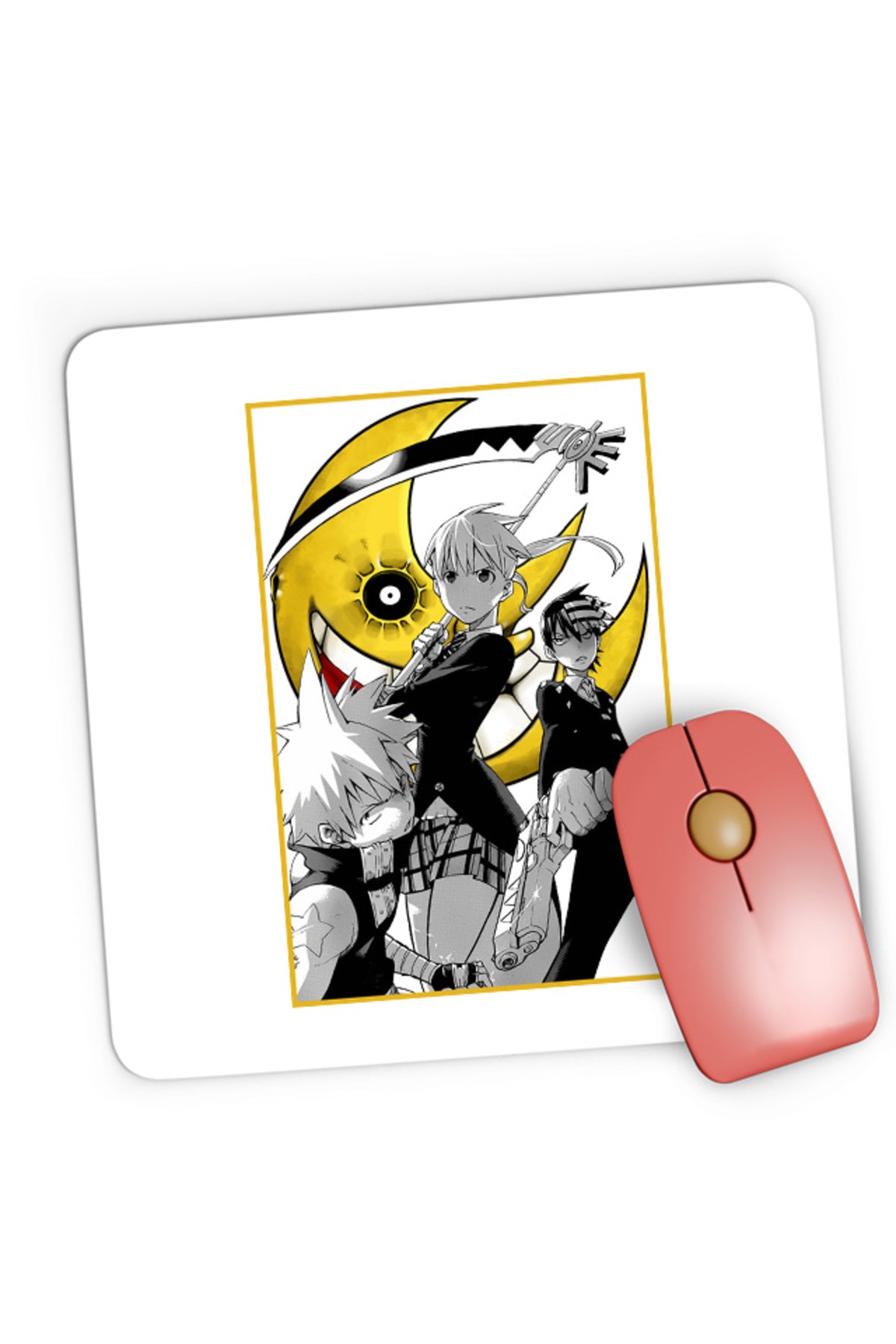 Mousepad Gaming Soul Eater Group Death The Kid Black Star Soul Maka, 21x19 cm