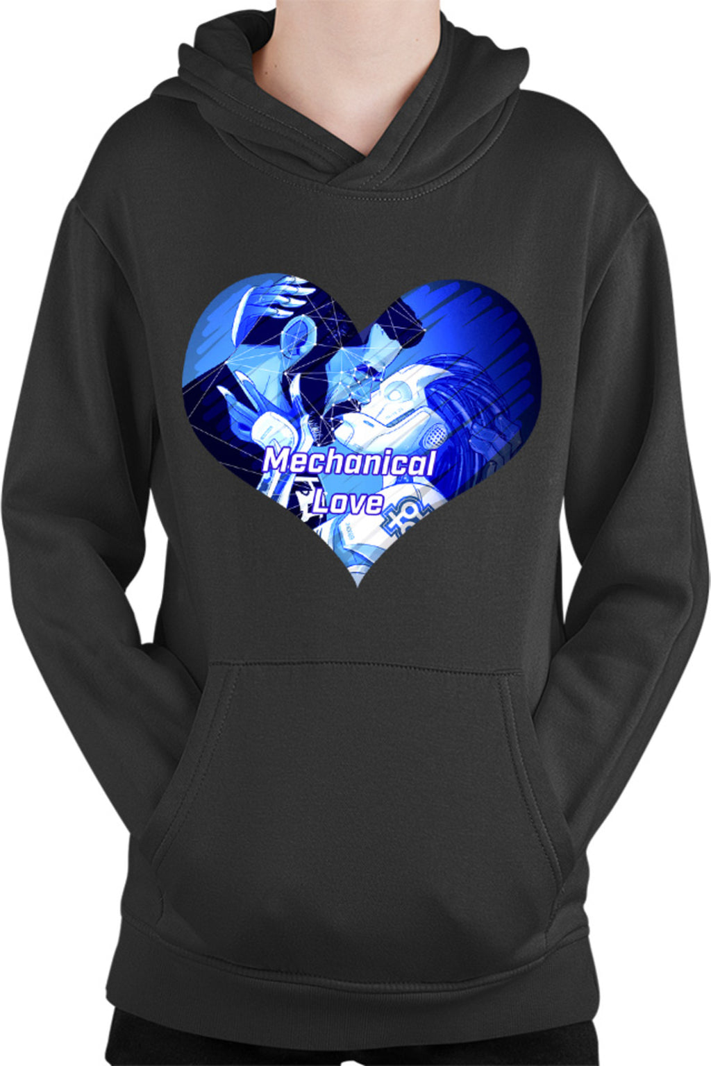 Hanorac copii NFT XOXO Heart Robot Cyber Human Artificial