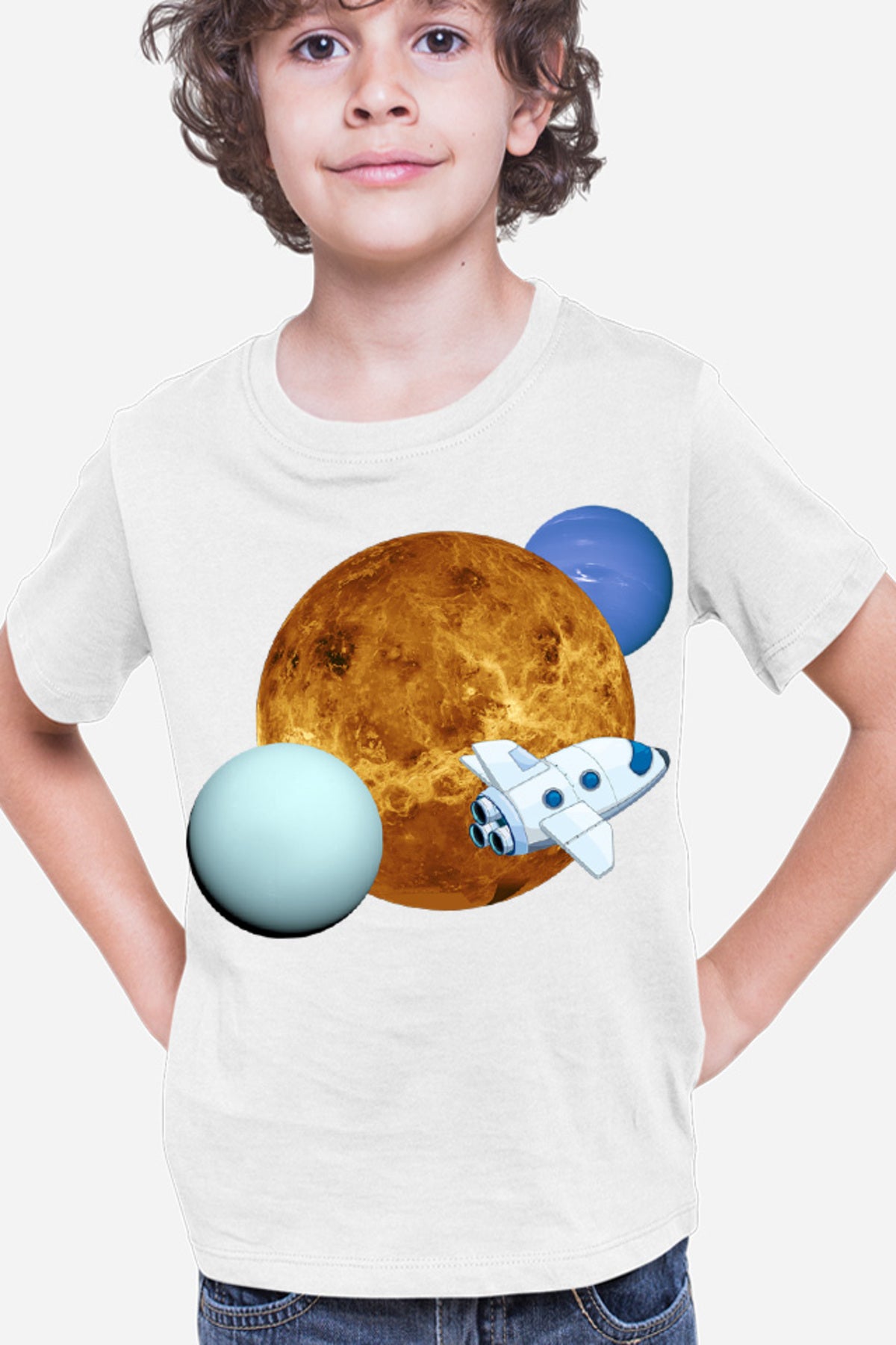 Tricou copii NASA Neptune Sun Space Rocket