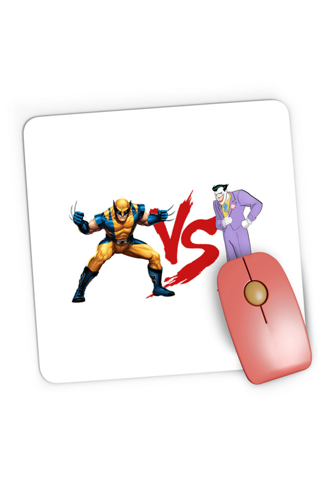 Mousepad Gaming Wolverine VS Joker Costume Cartoon, 21x19 cm