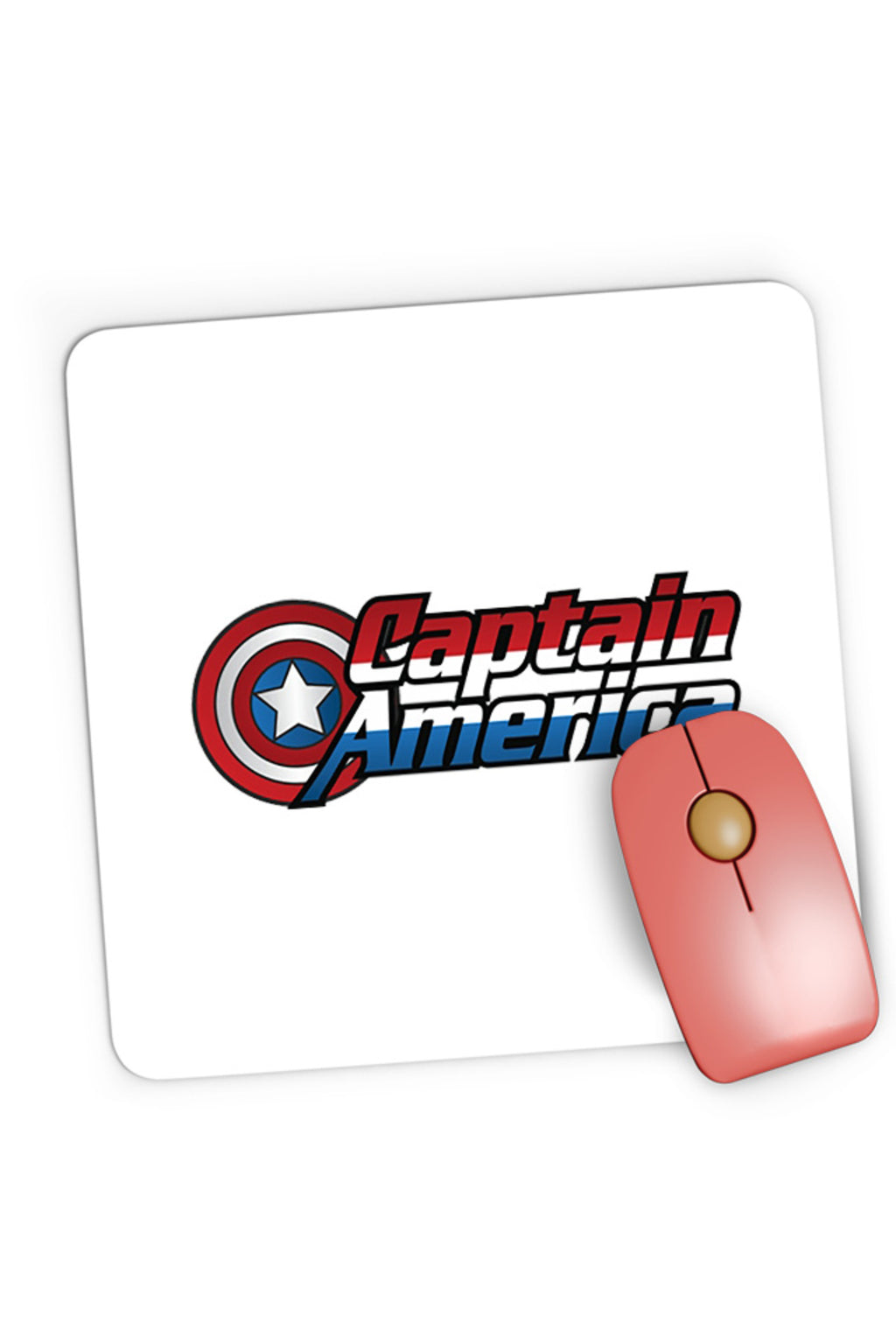 Mousepad Gaming Captain America Logo Marvel Super Powers Hero Kids, 21x19 cm