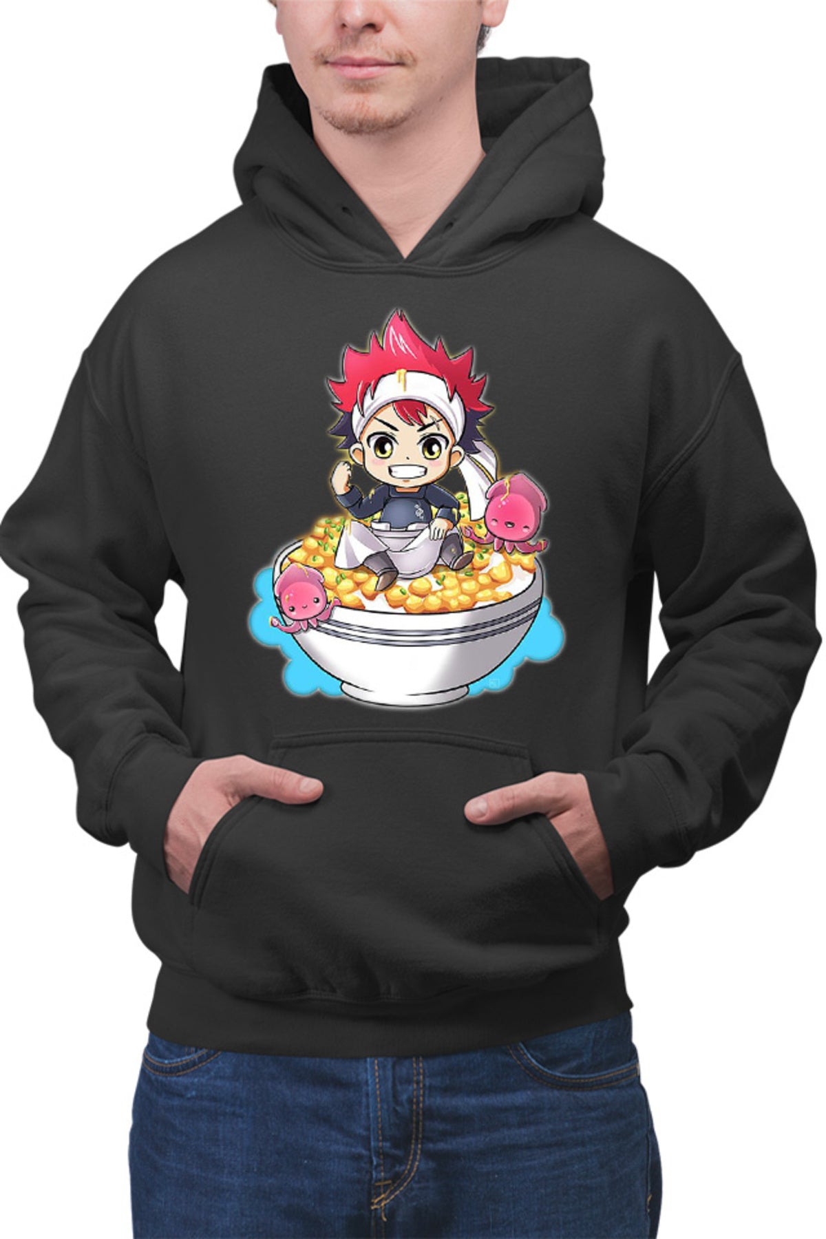 Hanorac barbati Food Wars Chibi Souma Rice Bow Anime Kage