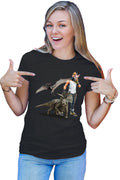 Tricou dama Jurassic Park Pteranodon Velociraptor Fortnite