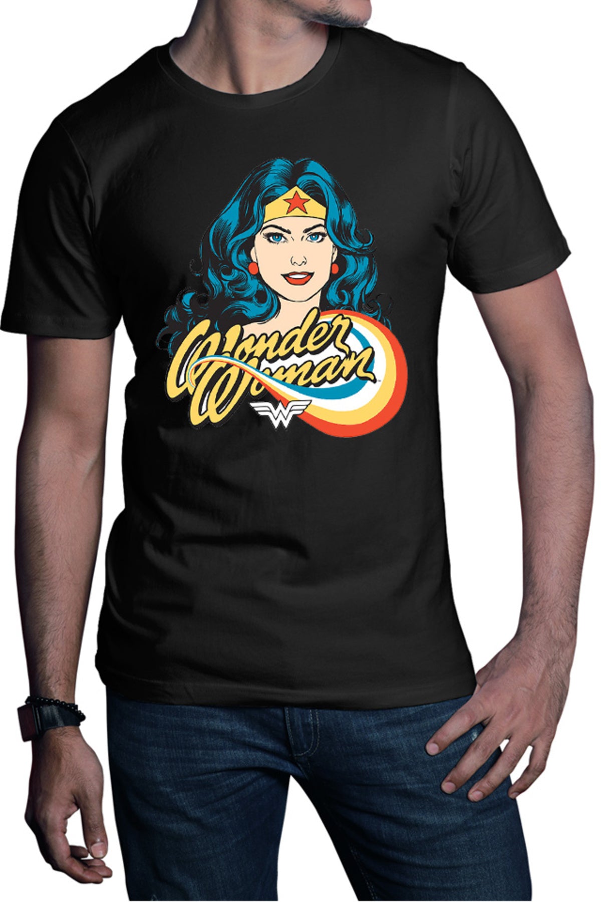Tricou barbati Wonder Woman Retro Comics Star Beautiful Power