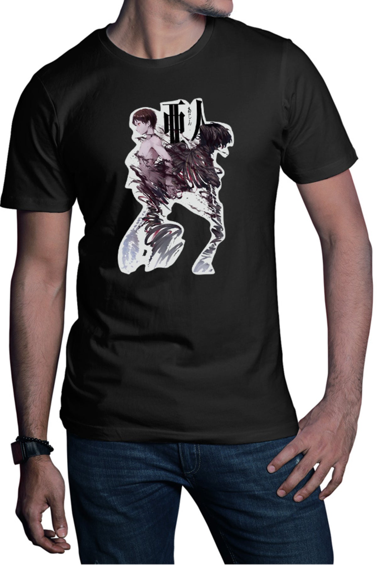 Tricou barbati Ajin Non Destructive Biological Weapons Anime Cosplay