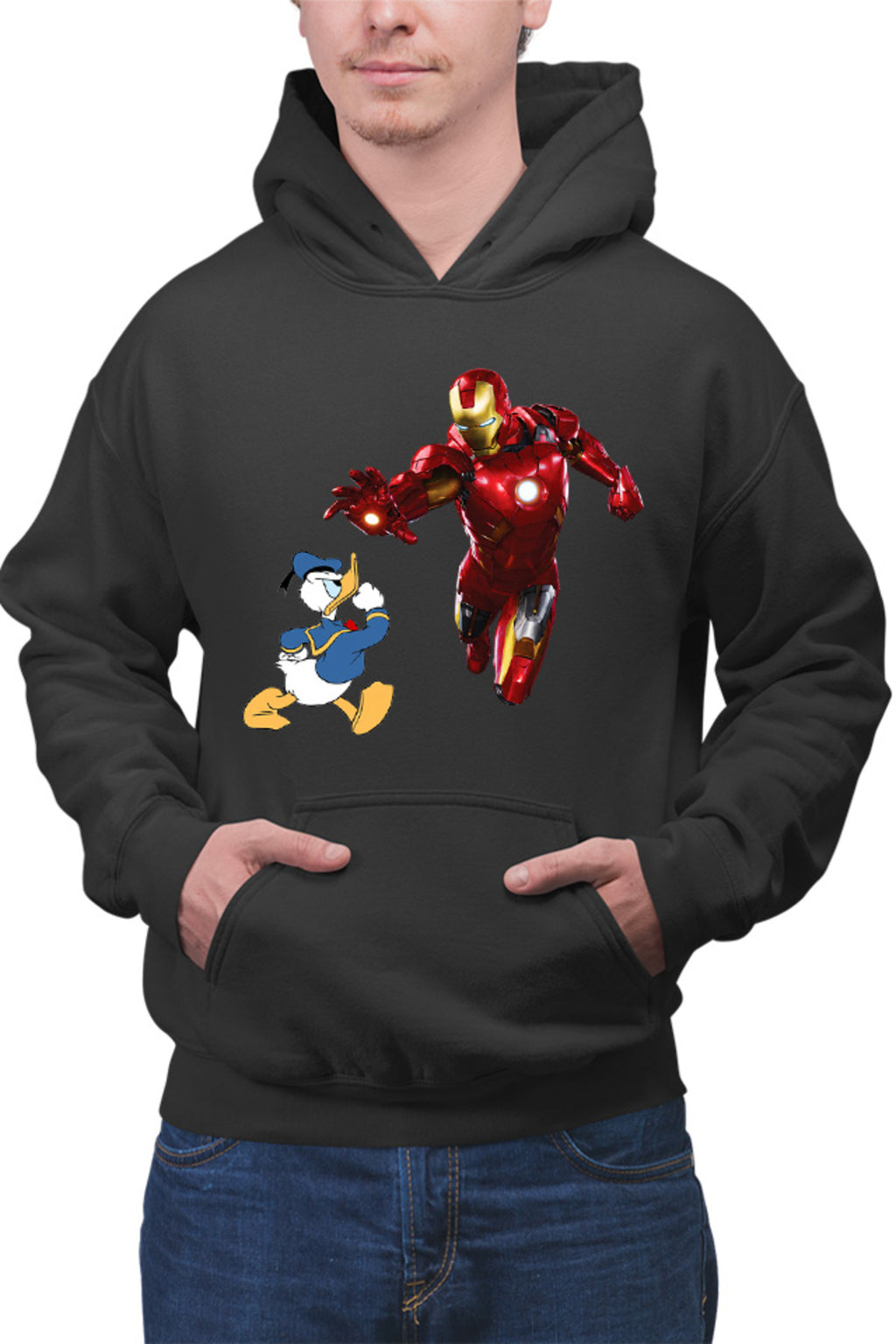 Hanorac barbati Ironman Donald Duck Tony Stark Save World