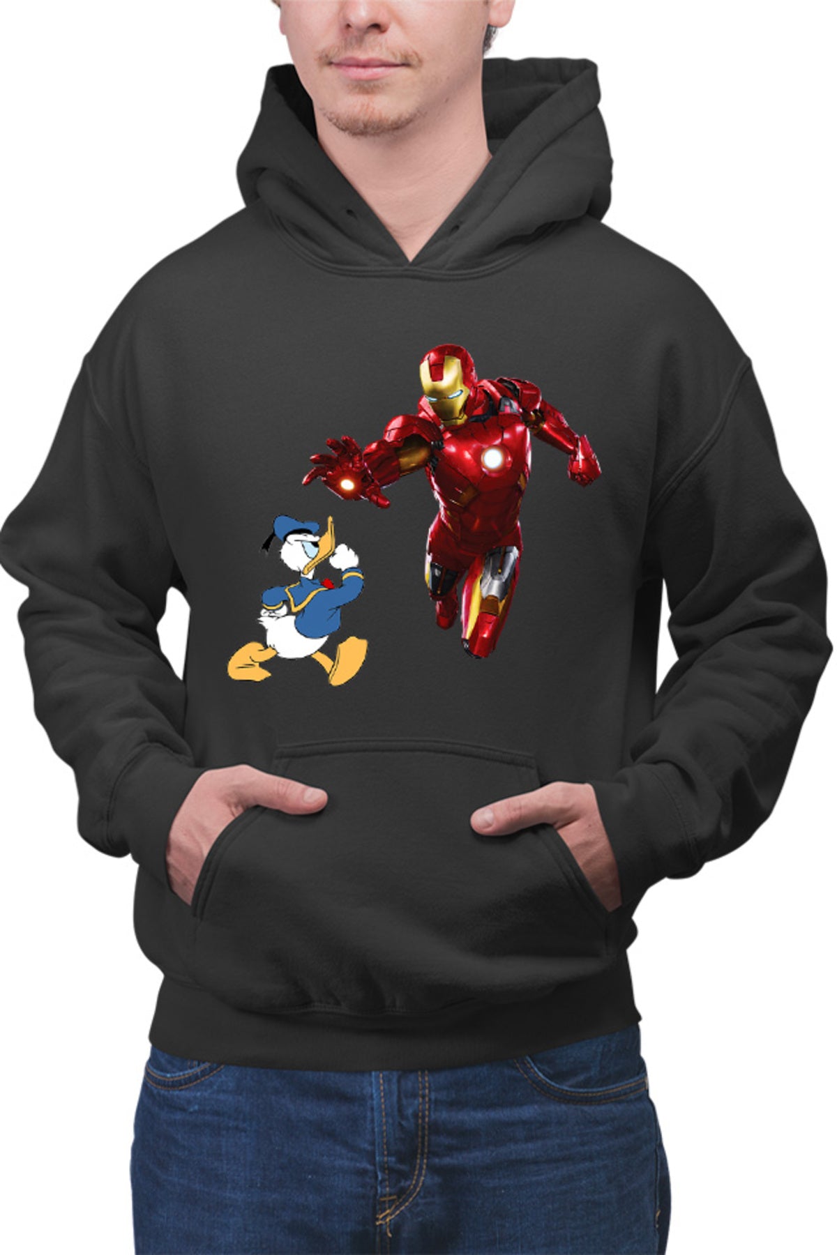 Hanorac barbati Ironman Donald Duck Tony Stark Save World