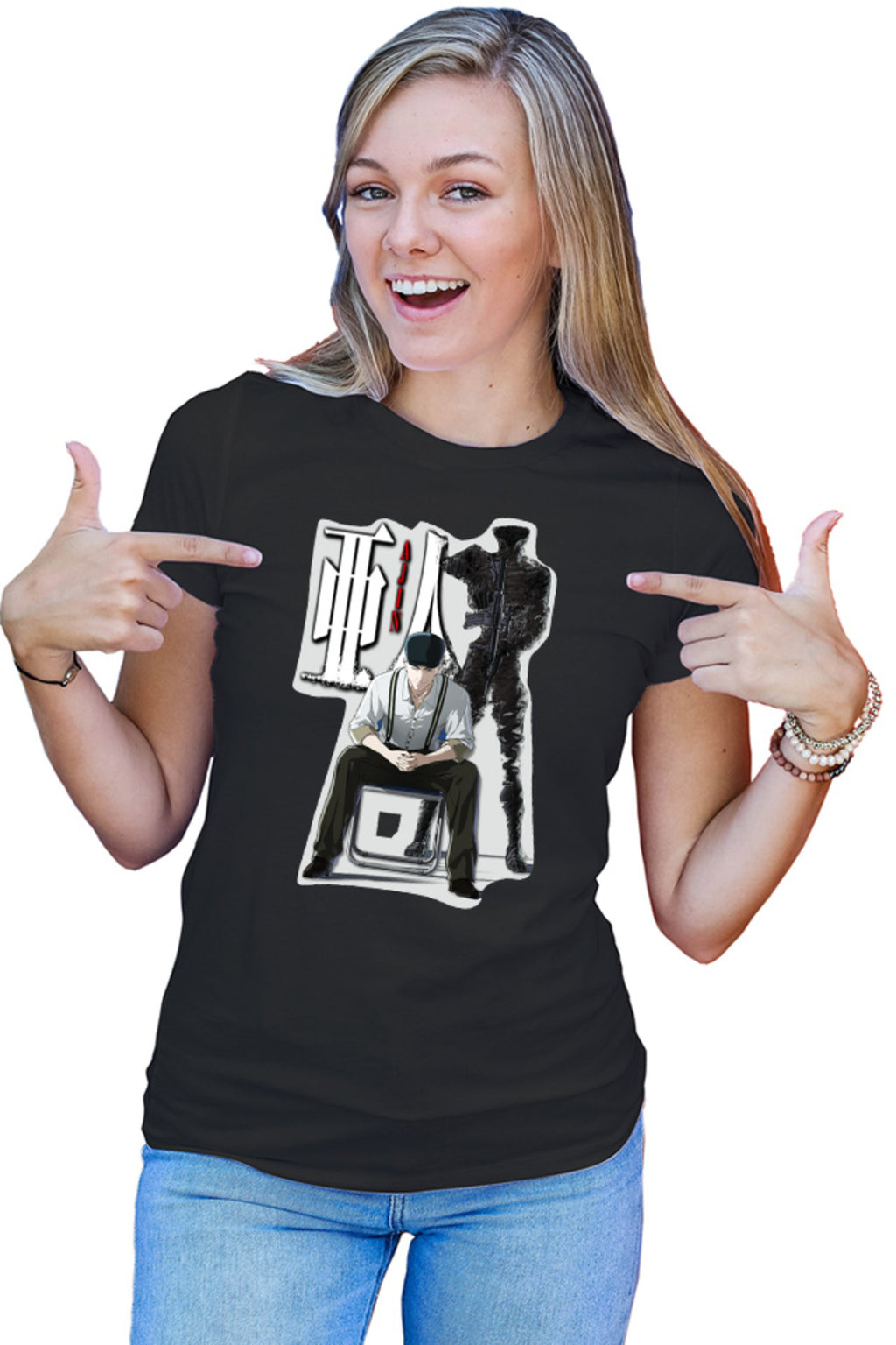 Tricou dama Ajin Satou Longevity Mature Horror