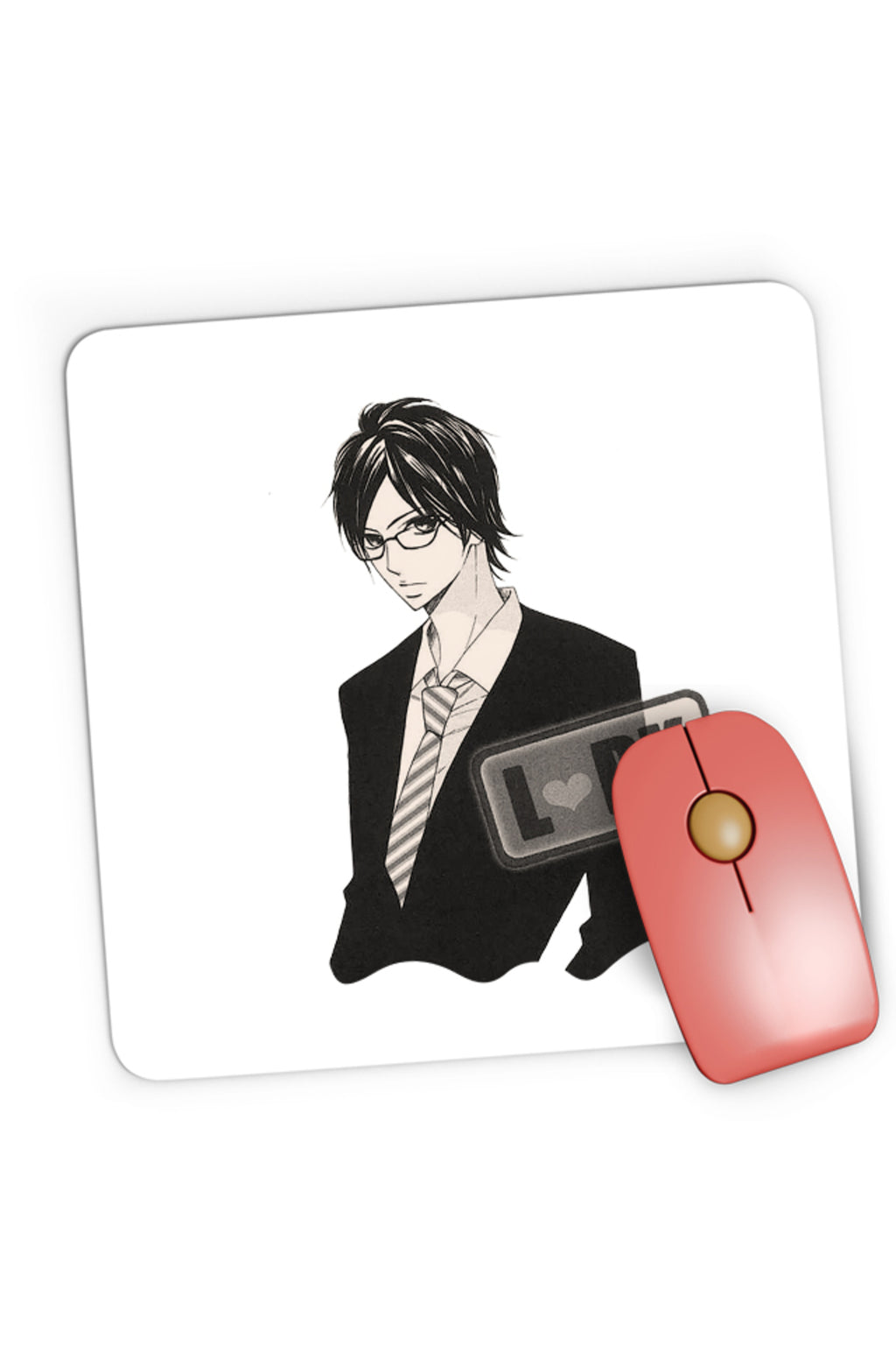 Mousepad Gaming LDK Shuusei Glasses Elegant Romance Anime, 21x19 cm