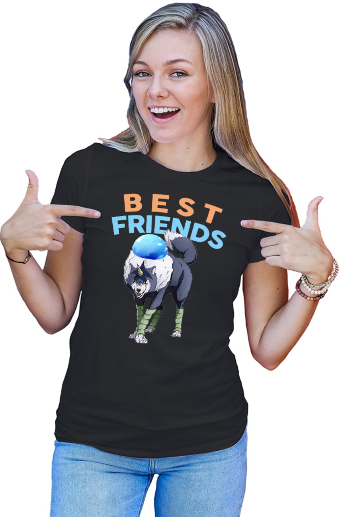 Tricou dama TenSura Slime Isekai Ranga Rinmuru Friends Dog