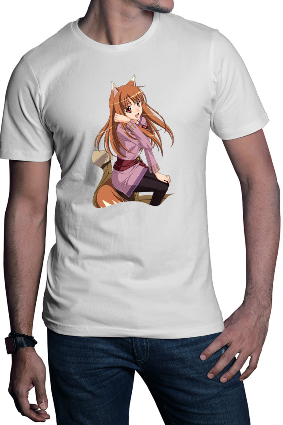 Tricou barbati Spice And Wolf Holo Desene Anime