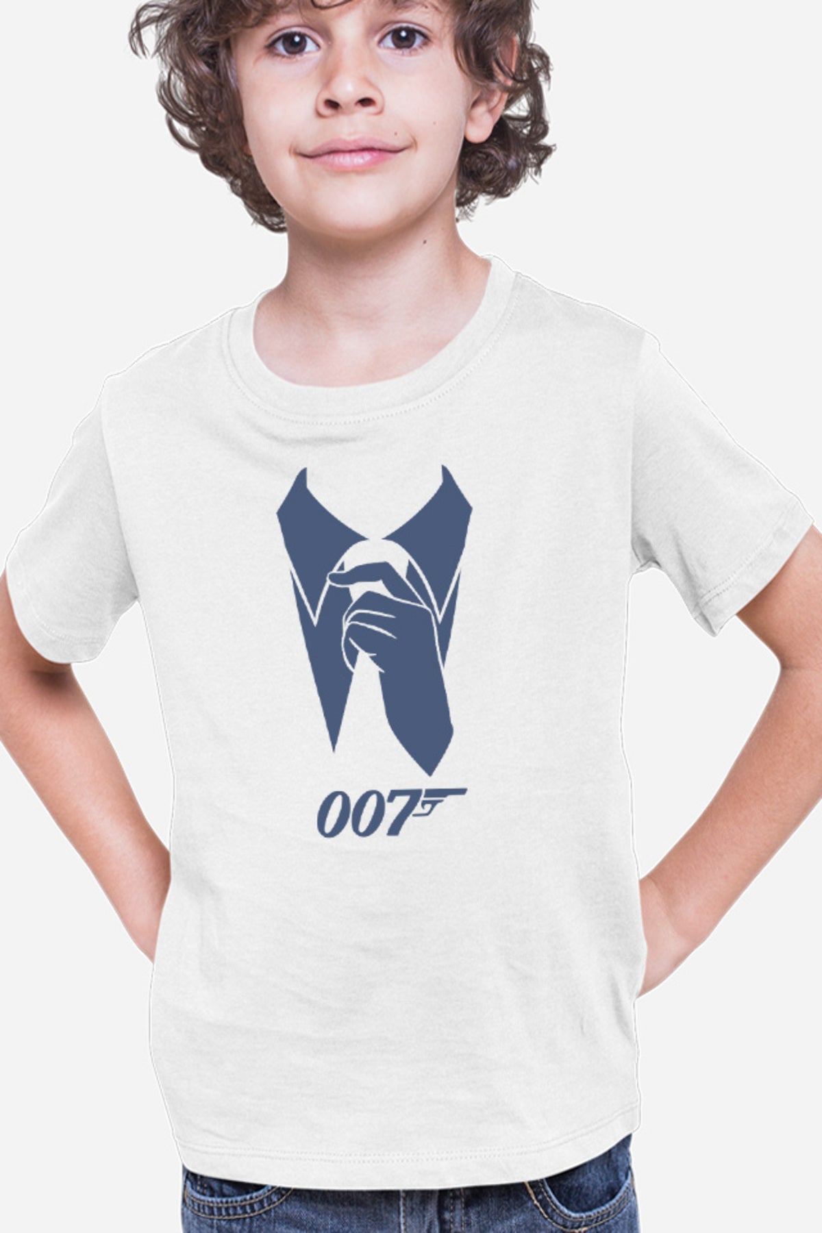 Tricou copii James Bond White Collar Ian Fleming MI5
