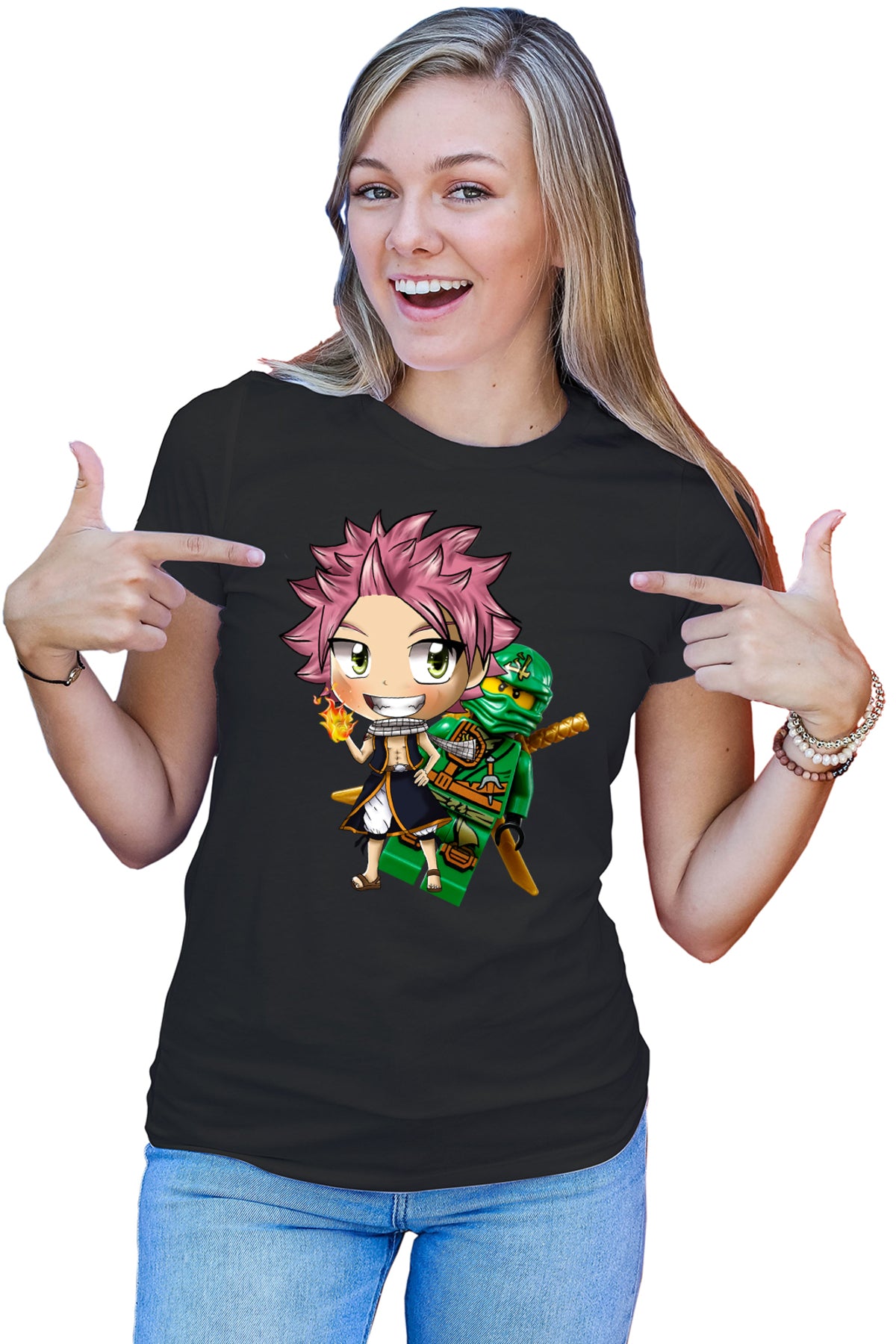 Tricou dama Fairy Tail Ninjago Manga Cartoon