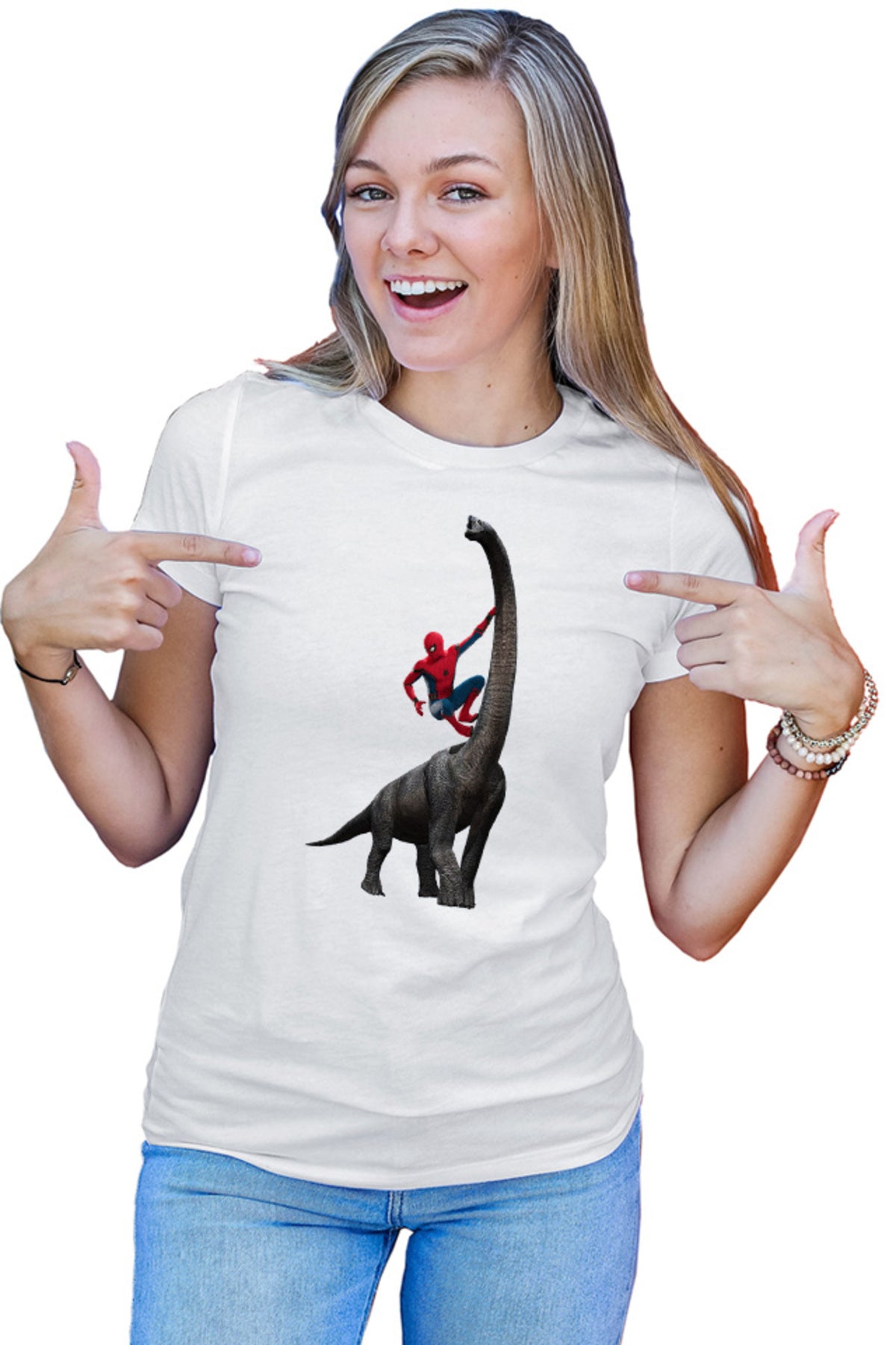 Tricou dama Jurassic Park Dinossaurs Spiderman Avangers