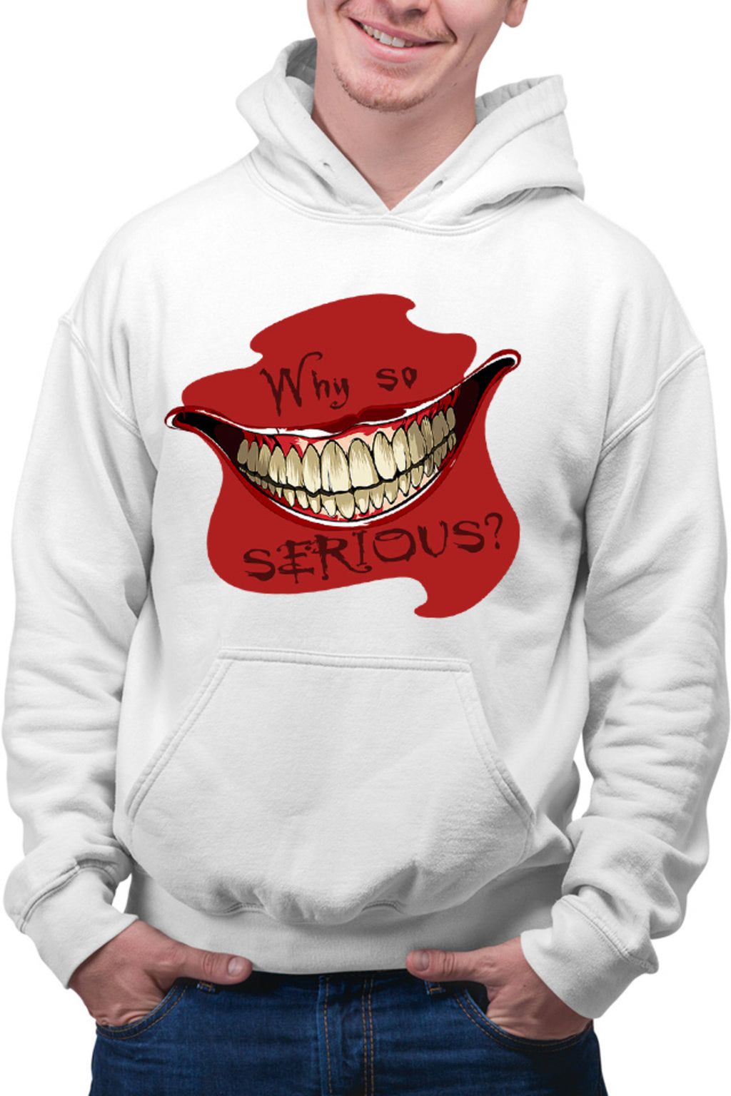 Hanorac barbati Joker Why Serious Smile Horror