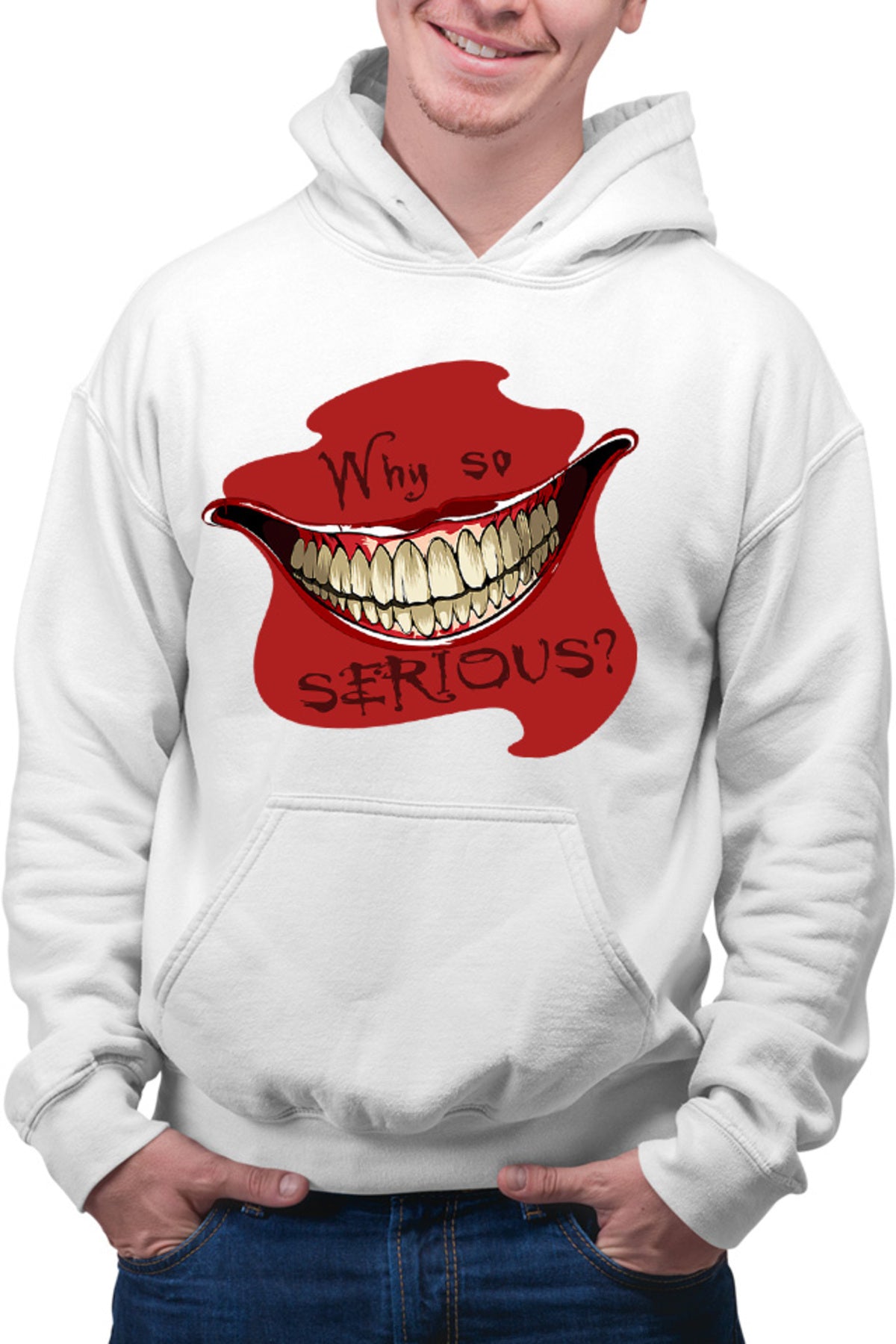 Hanorac barbati Joker Why Serious Smile Horror