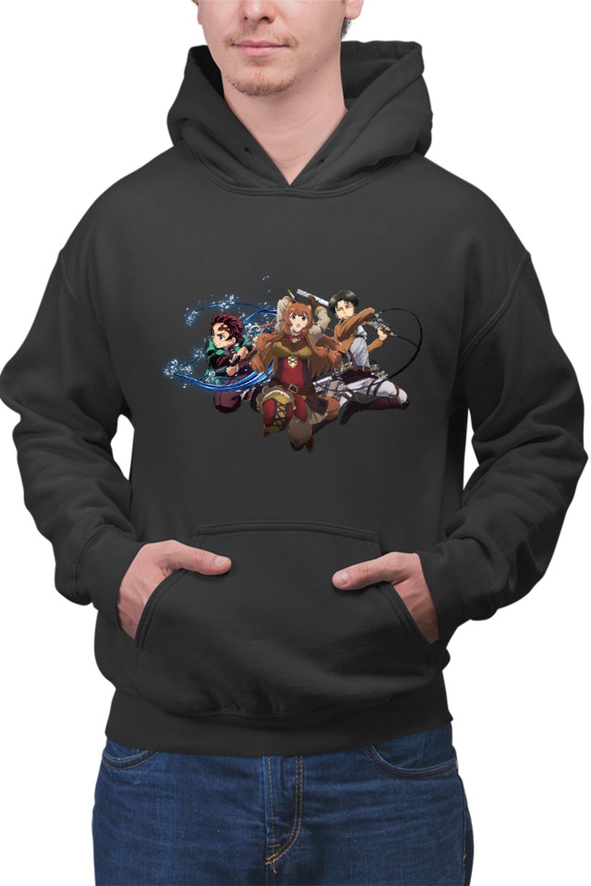 Hanorac barbati Rising of the Shield Hero Tanjirou Kimetsu no Yaiba Levi Attack on Titan