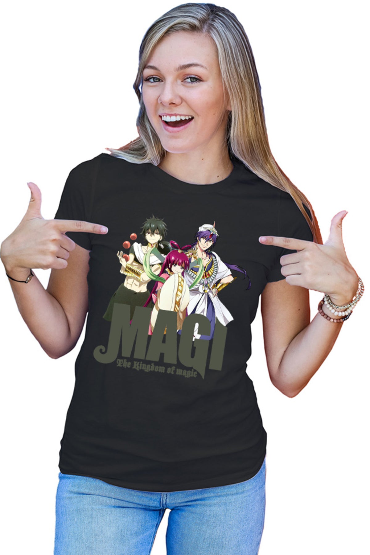 Tricou dama Magi The Labyrinth of Magic Kougyoku Queen Judar Sinbad Trio