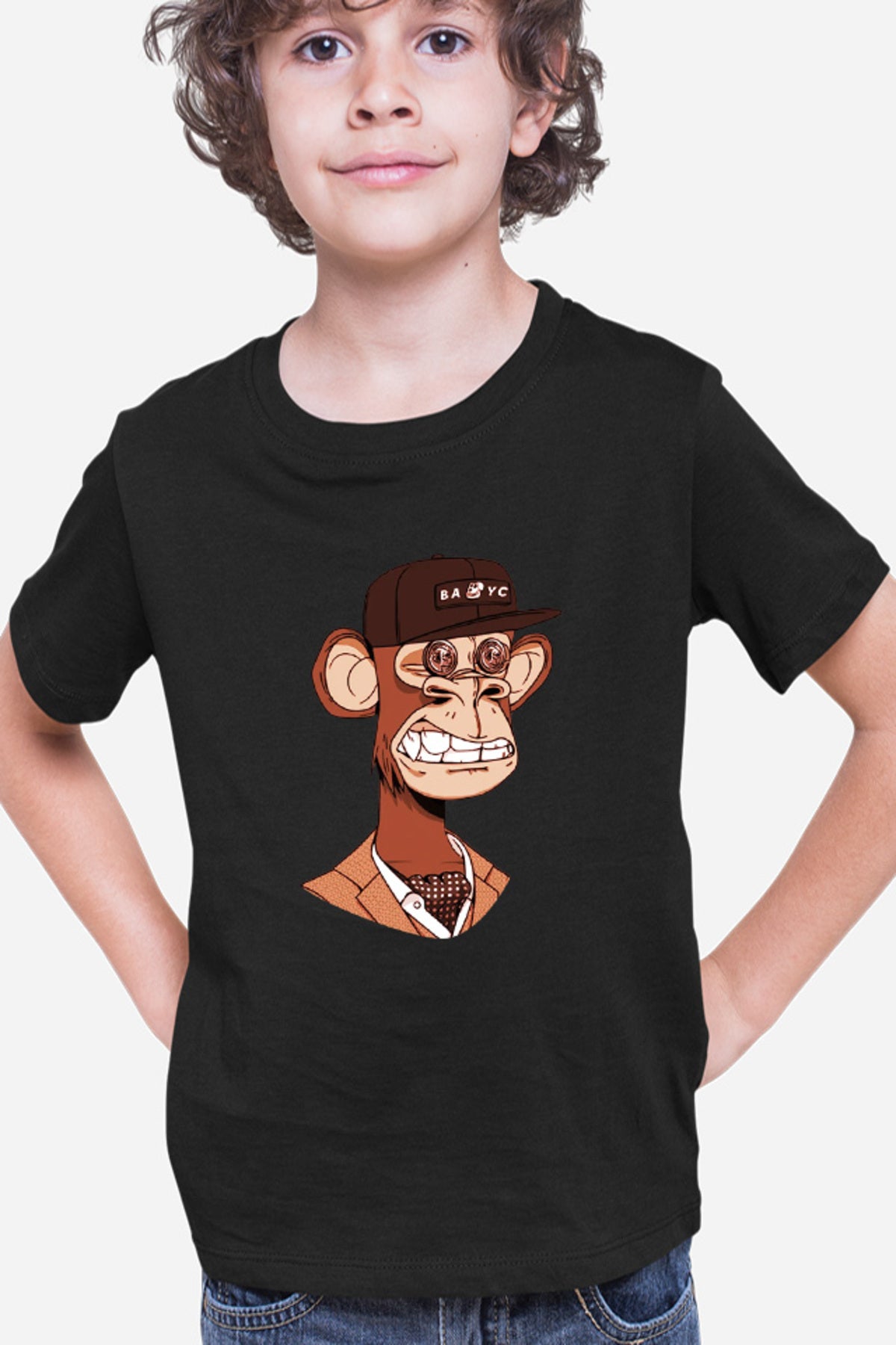Tricou copii NFT Monkey Modern Financial Global Economy