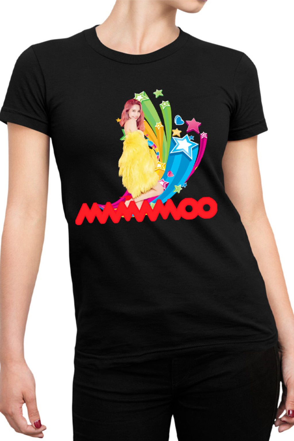 Tricou dama Mamamoo Wheein Moonbyul Solar Competition Happy
