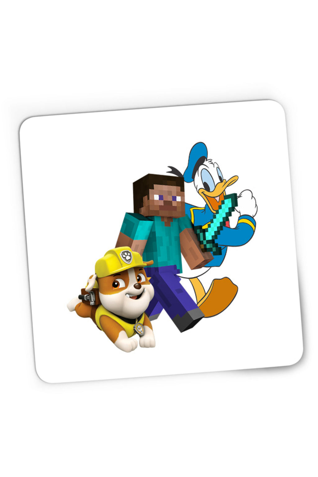 Mousepad Gaming Minecraft Paw Power Donalt Duck Steve Gameplay, 21x19 cm