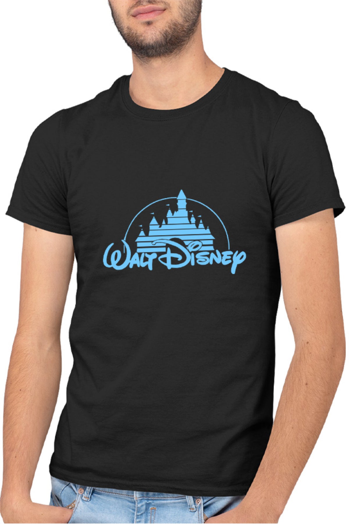 Tricou barbati Mickey Mouse Walt Disney Logo Castle