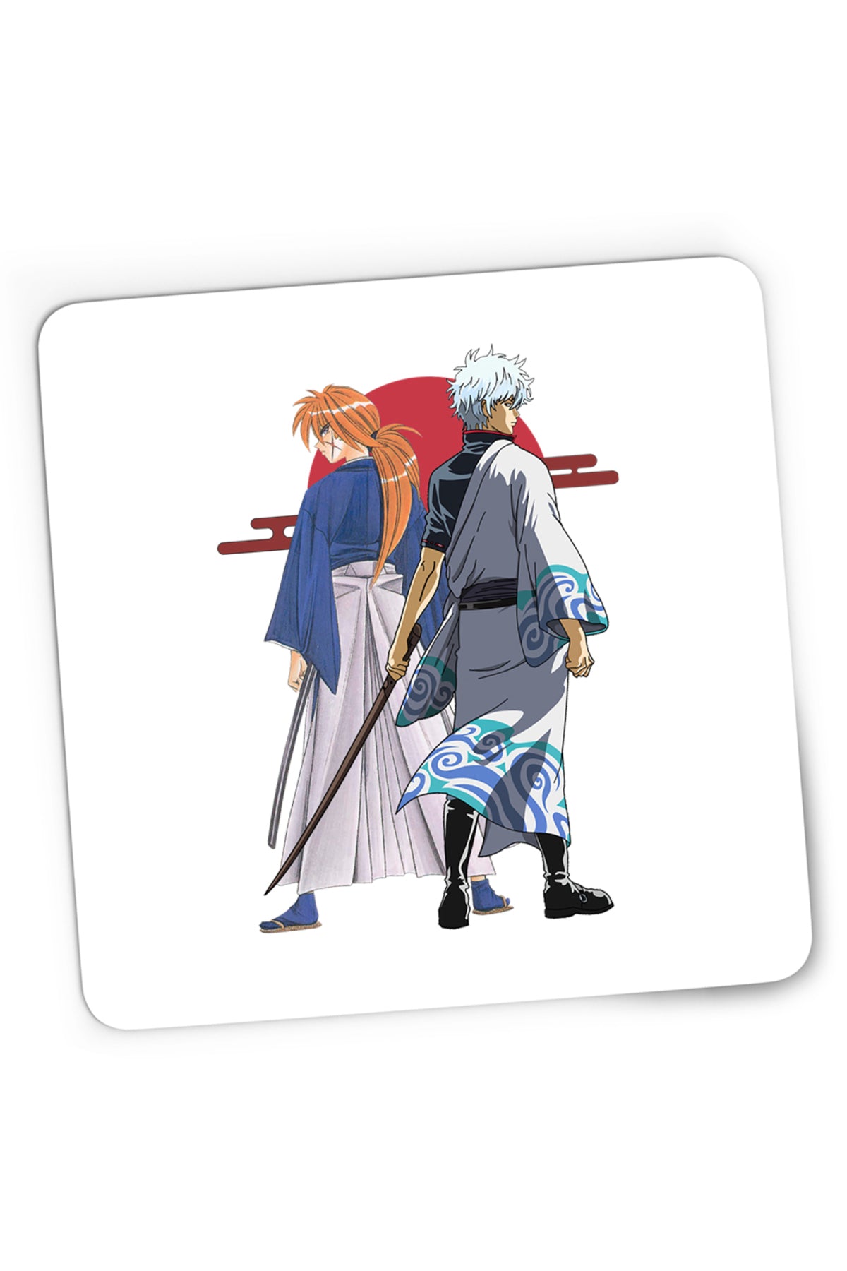 Mousepad Gaming Rurouni Kenshin Kenshin Gintoki Samurai Pose, 21x19 cm