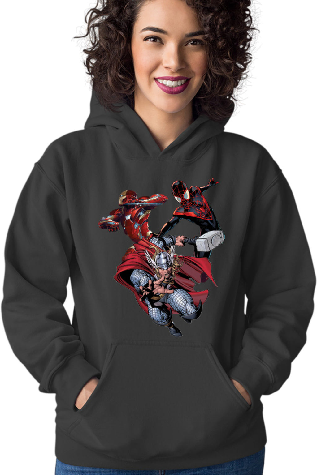 Hanorac dama Ironman Thor Spiderman Thunder God Cartoons