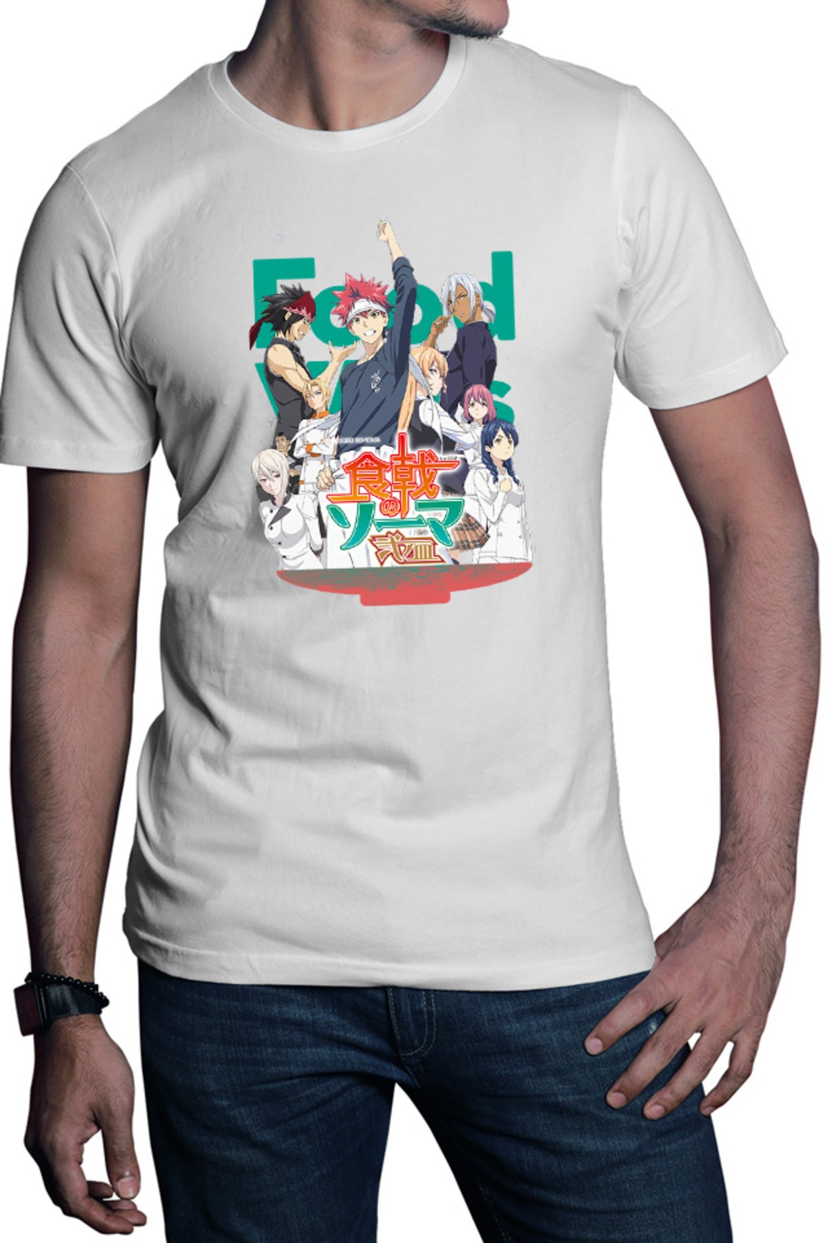 Tricou barbati Food Wars Group Photo Souma Megumi Alice Cookers Rivals